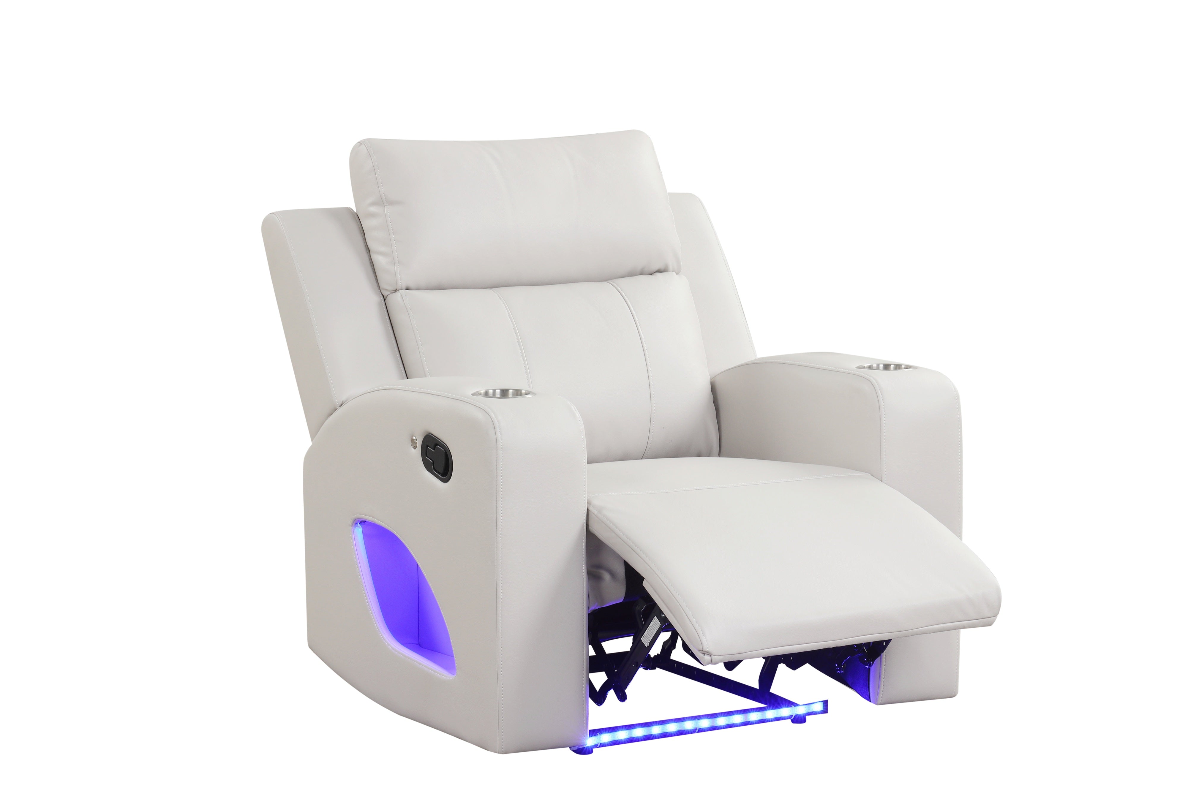 Pinnacle Sand Leather-Gel 3-Piece Reclining Set, view 4