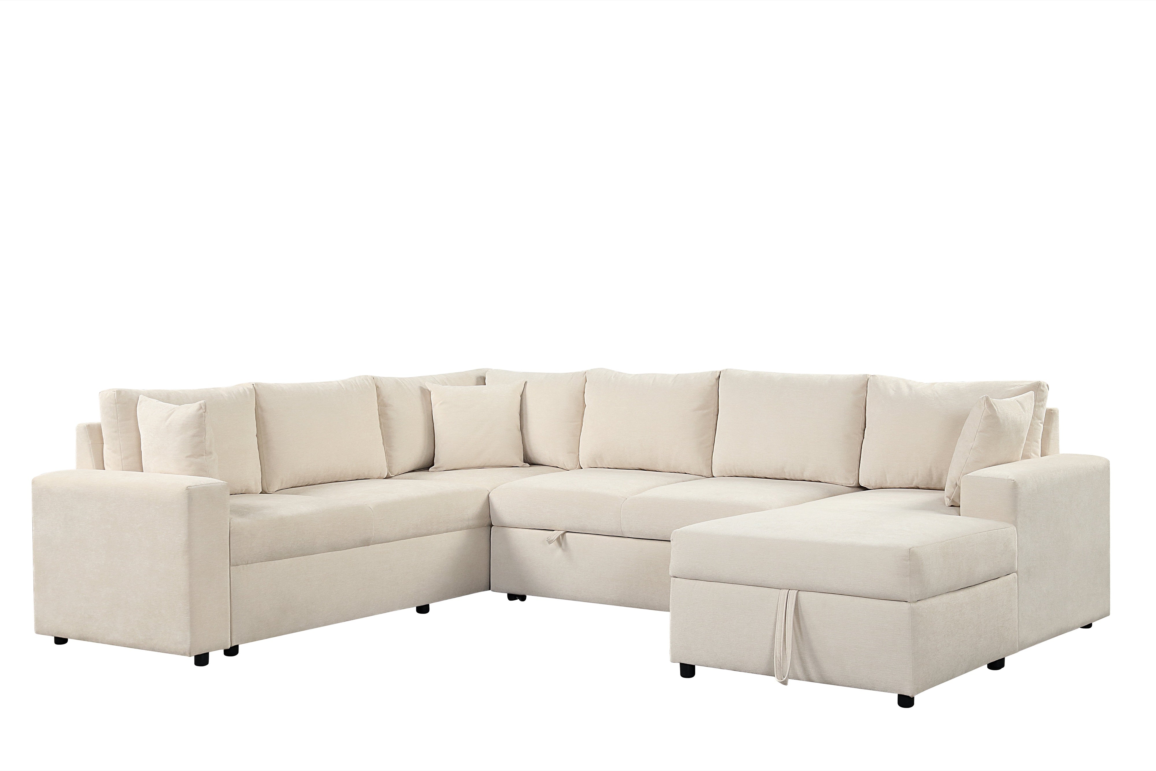 Forever Sand Storage Chaise Sectional with Pull-Out Bed, view 2