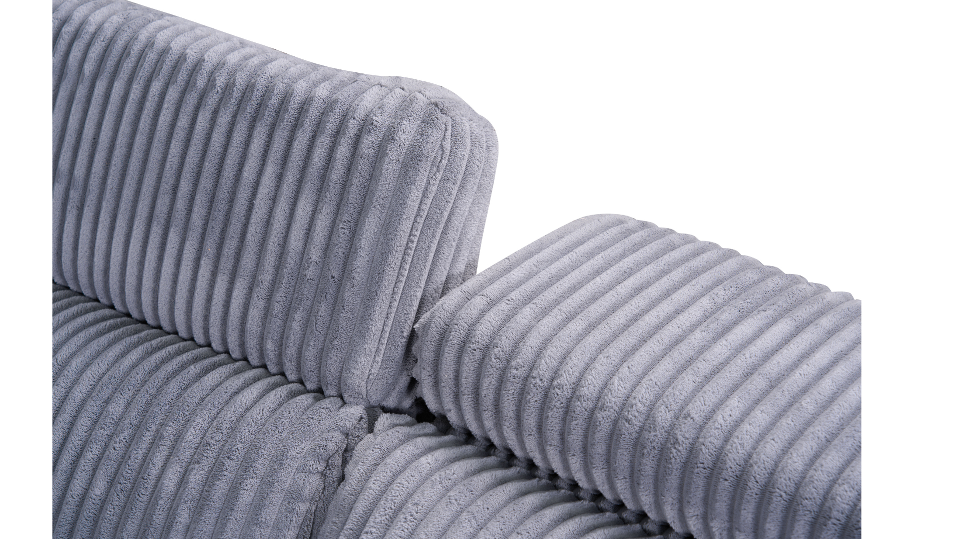 Yash Gray Corduroy Power Reclining Sectional with Storage Console, view 10