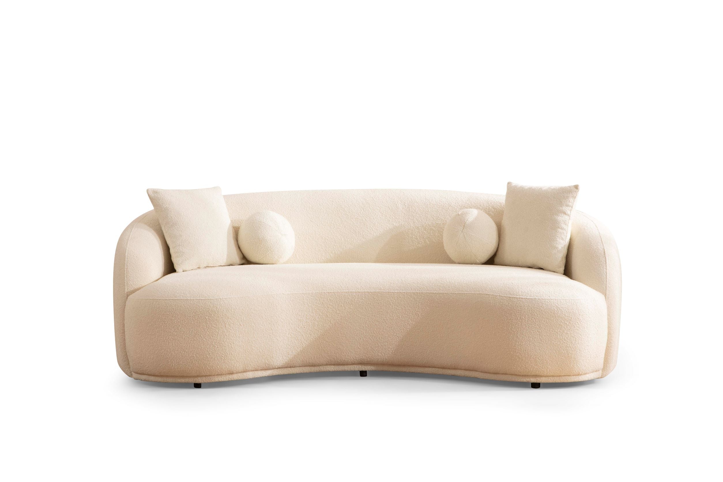 Bonita Ivory Boucle Loveseat, view 5