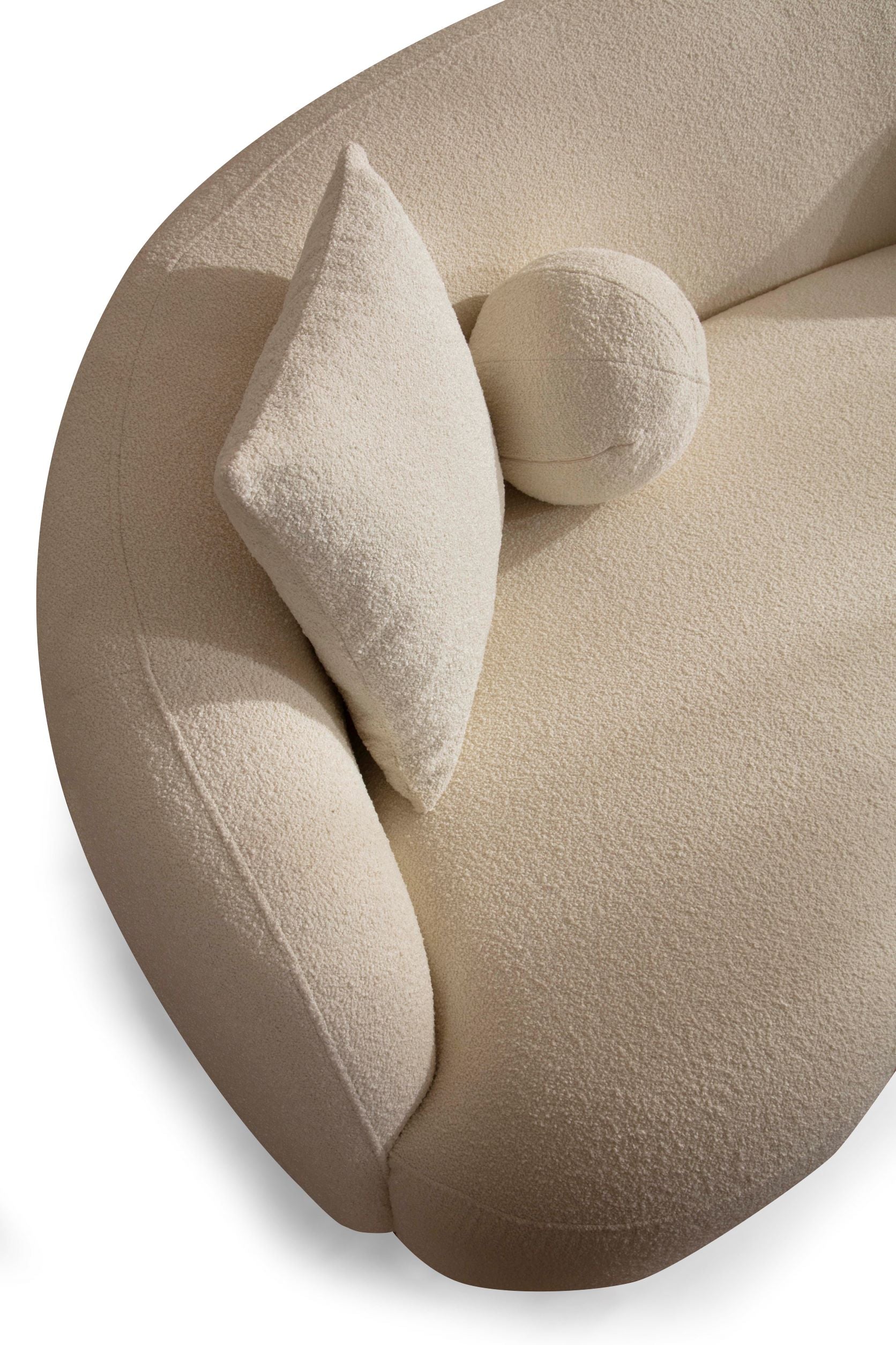 Bonita Ivory Boucle Loveseat, view 6