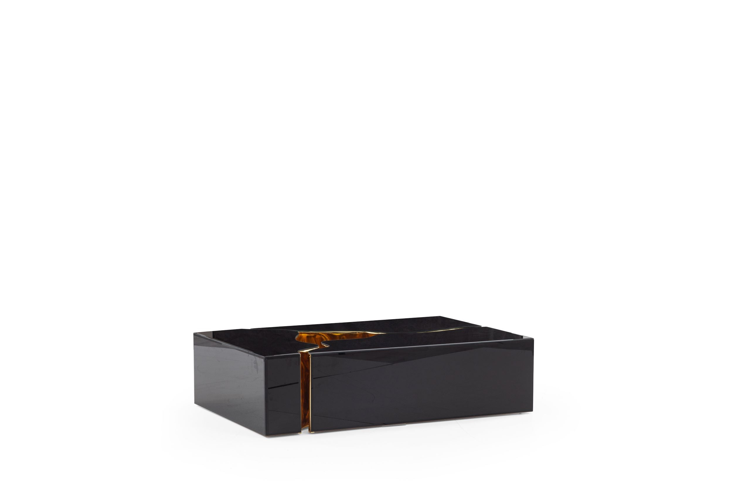 Dream Glass Black/Gold 3-Piece Coffee Table, view 4