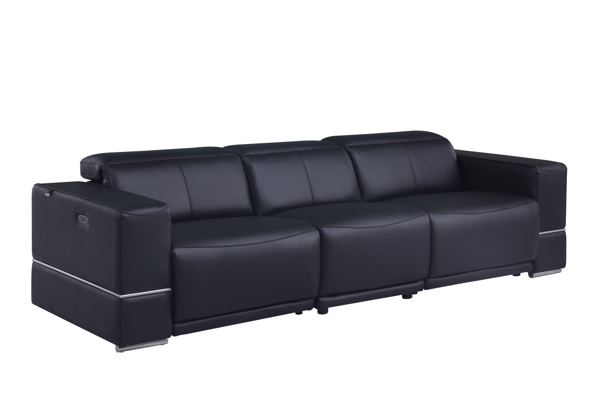 Franco Black Italian Leather Match Power Reclining Set, view 2