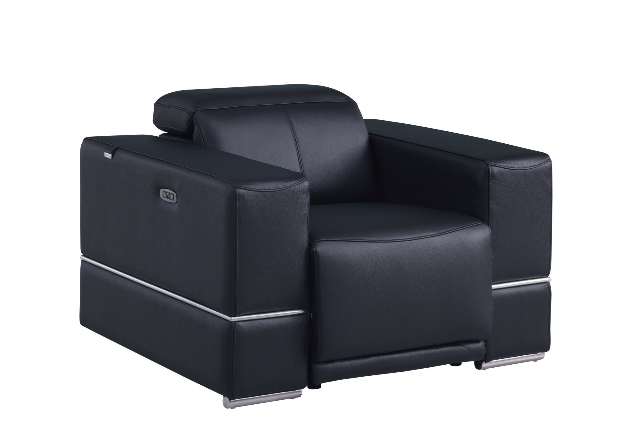 Franco Black Italian Leather Match Power Reclining Set, view 3