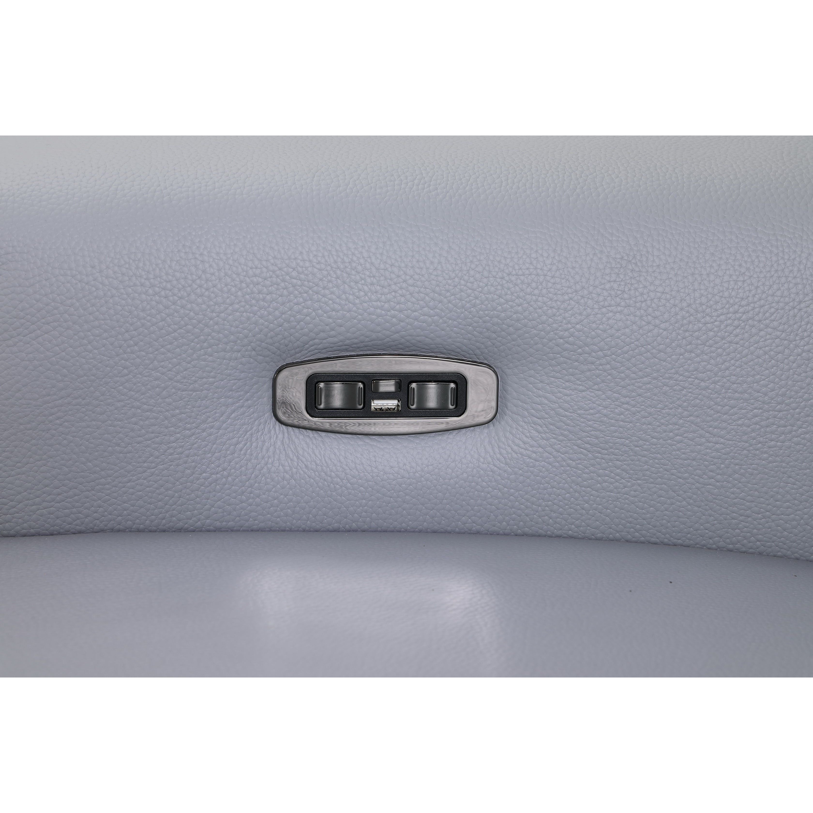 Nexus Light Blue 6-Piece Power Reclining Sectional with Console, view 8