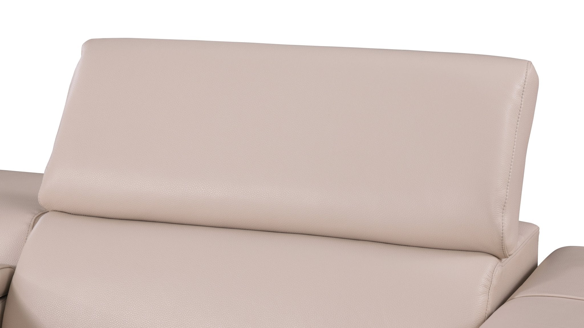 Picasso Beige Italian Leather Match 7-Piece Power Reclining Sectional, view 4