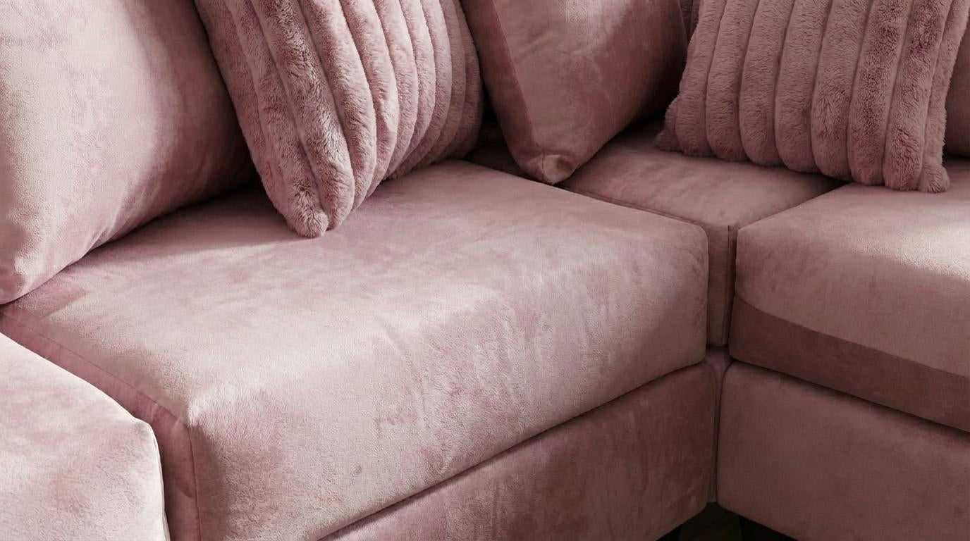 Kora Pink Sectional with Chaise, view 2