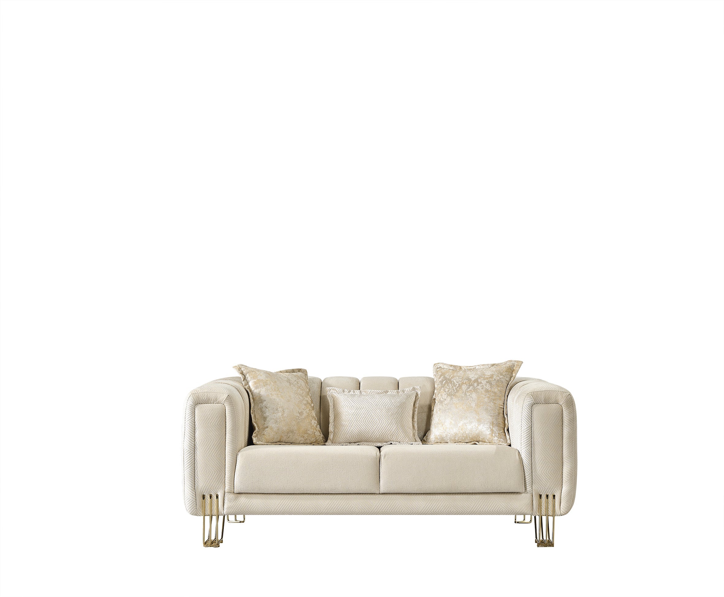 Santana Ivory Velvet Loveseat, view 2