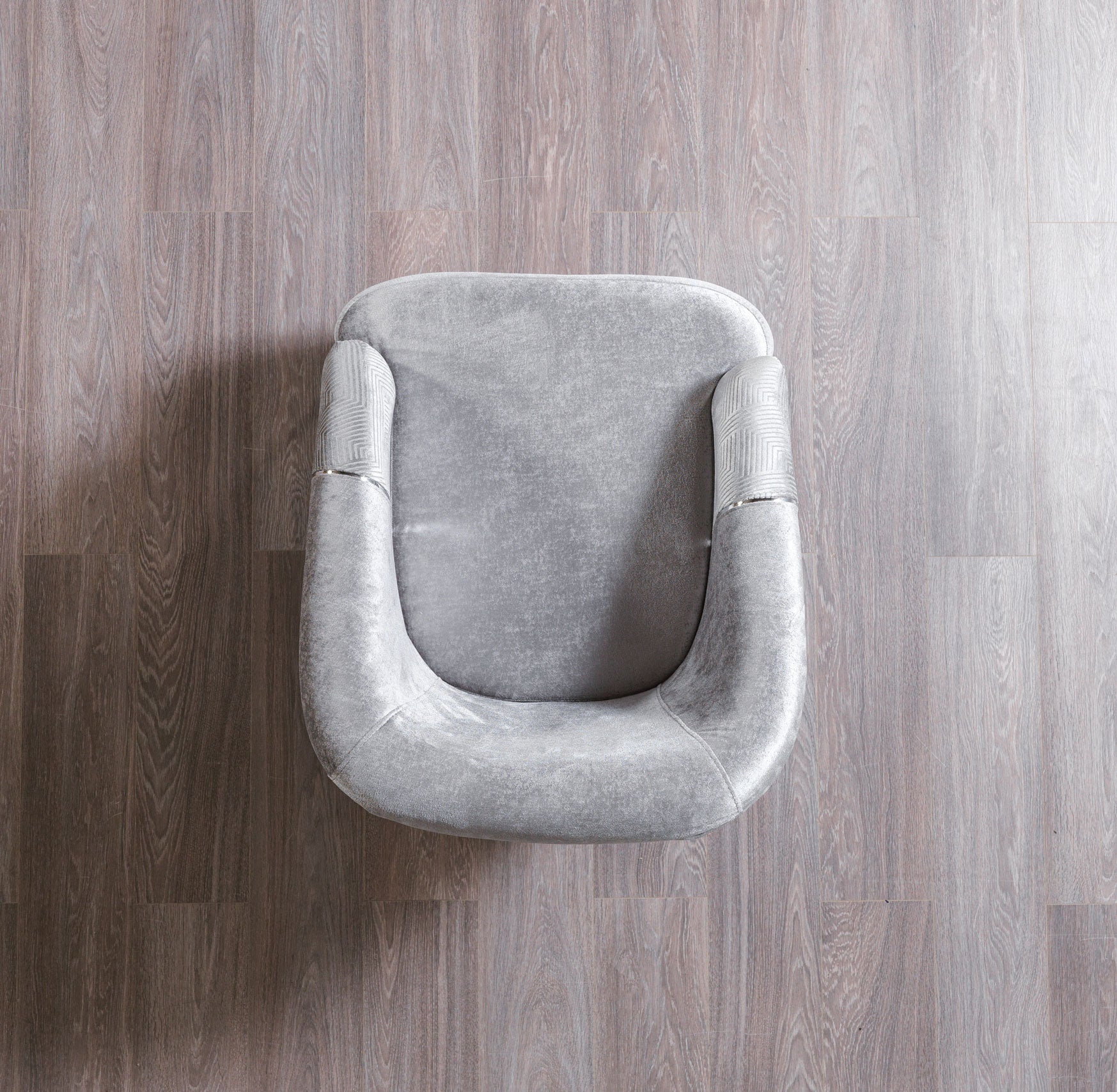 Santana Silver Velvet Chair, view 5
