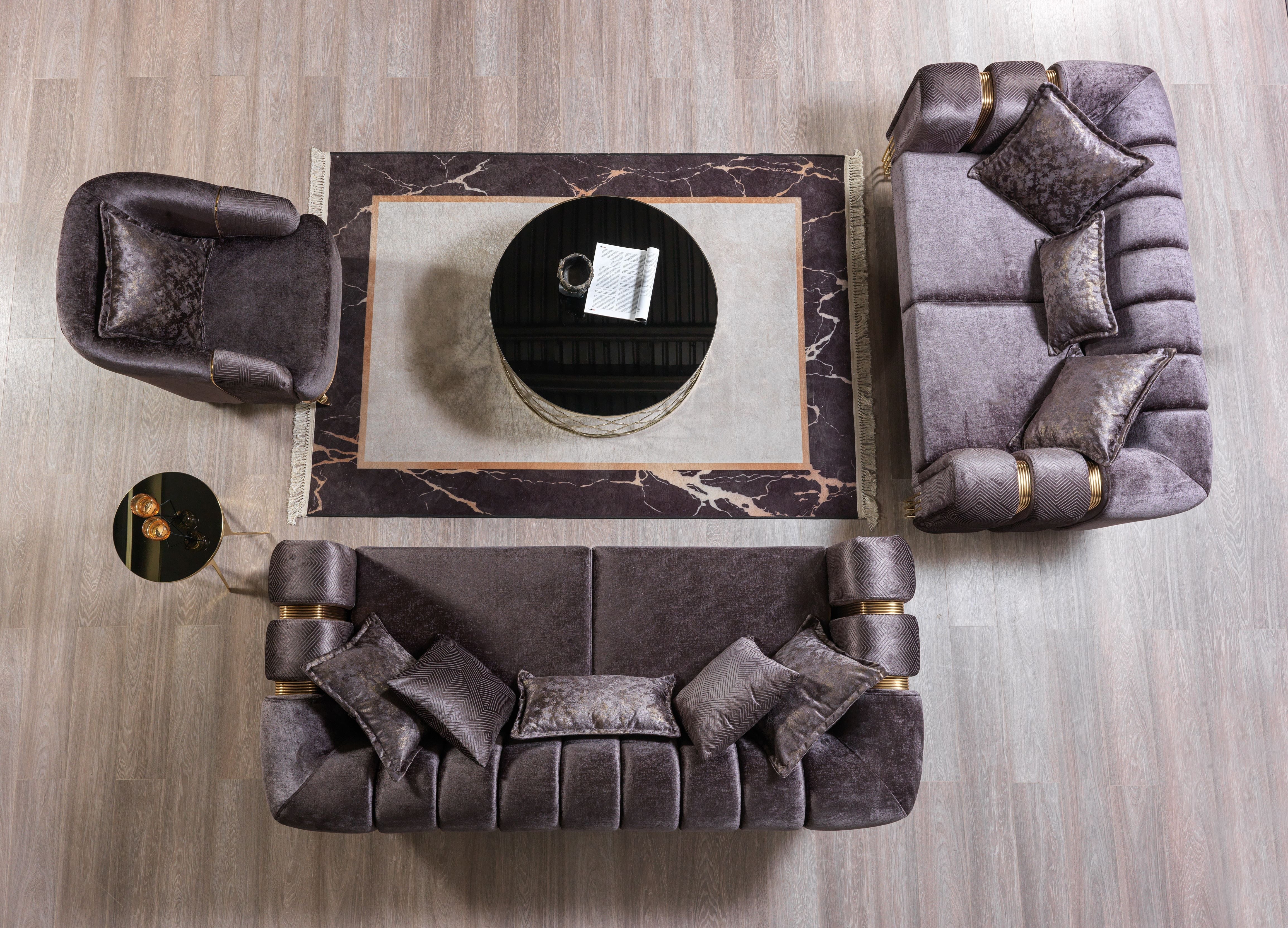 Santana Smoke Velvet Chair, view 3