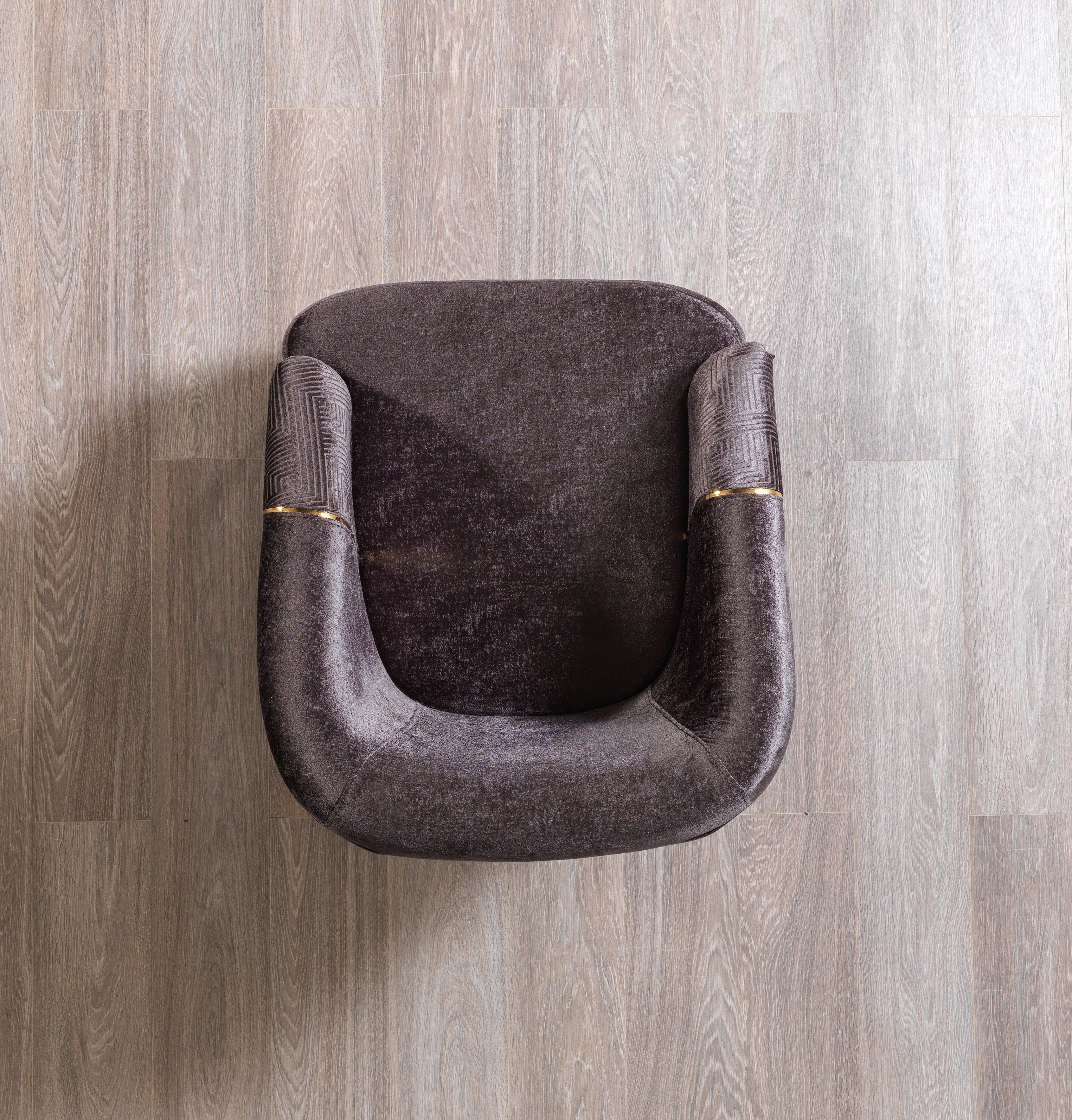 Santana Smoke Velvet Chair, view 5