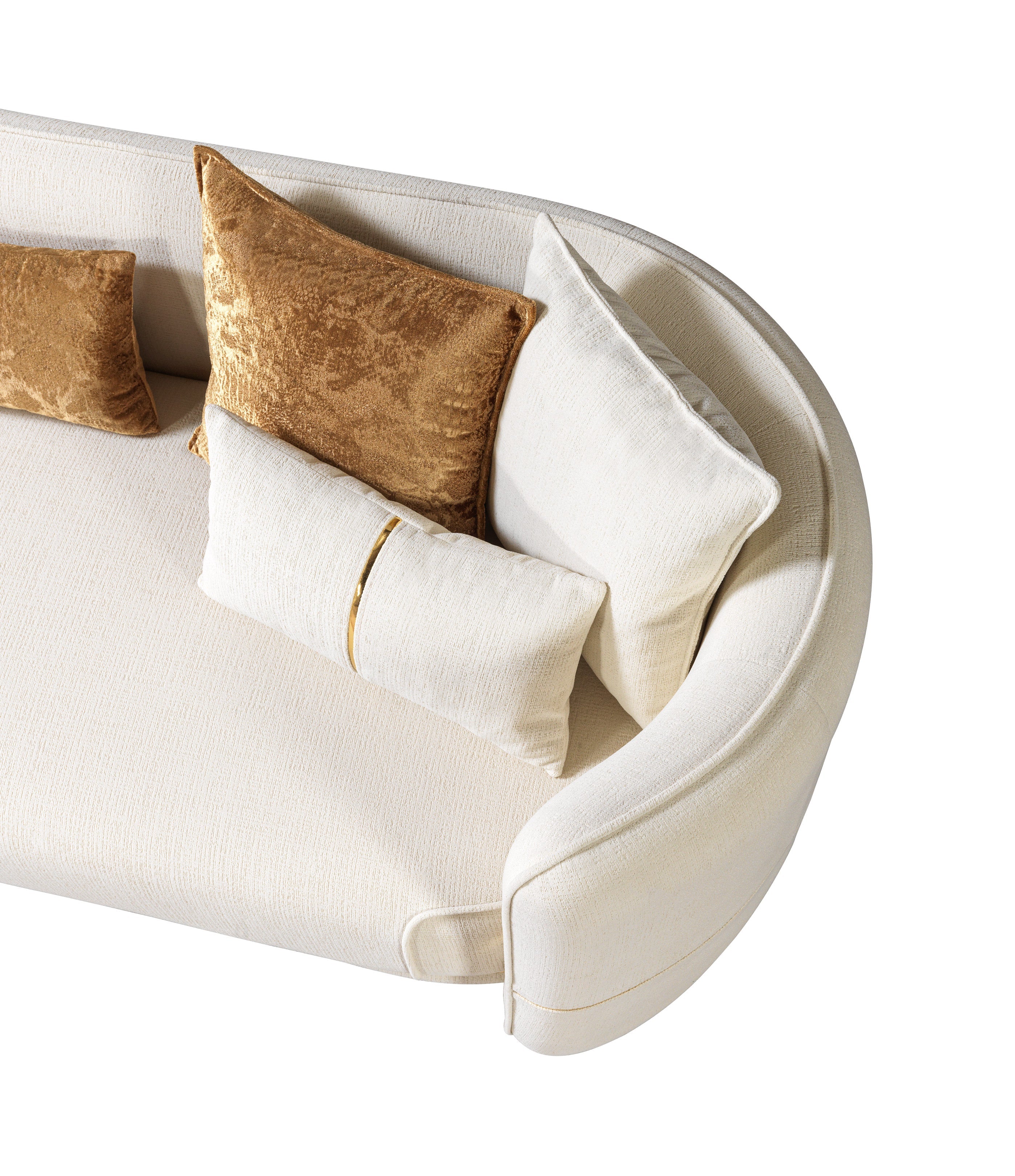 Helena Ivory Velvet Sofa and Loveseat Set, view 10