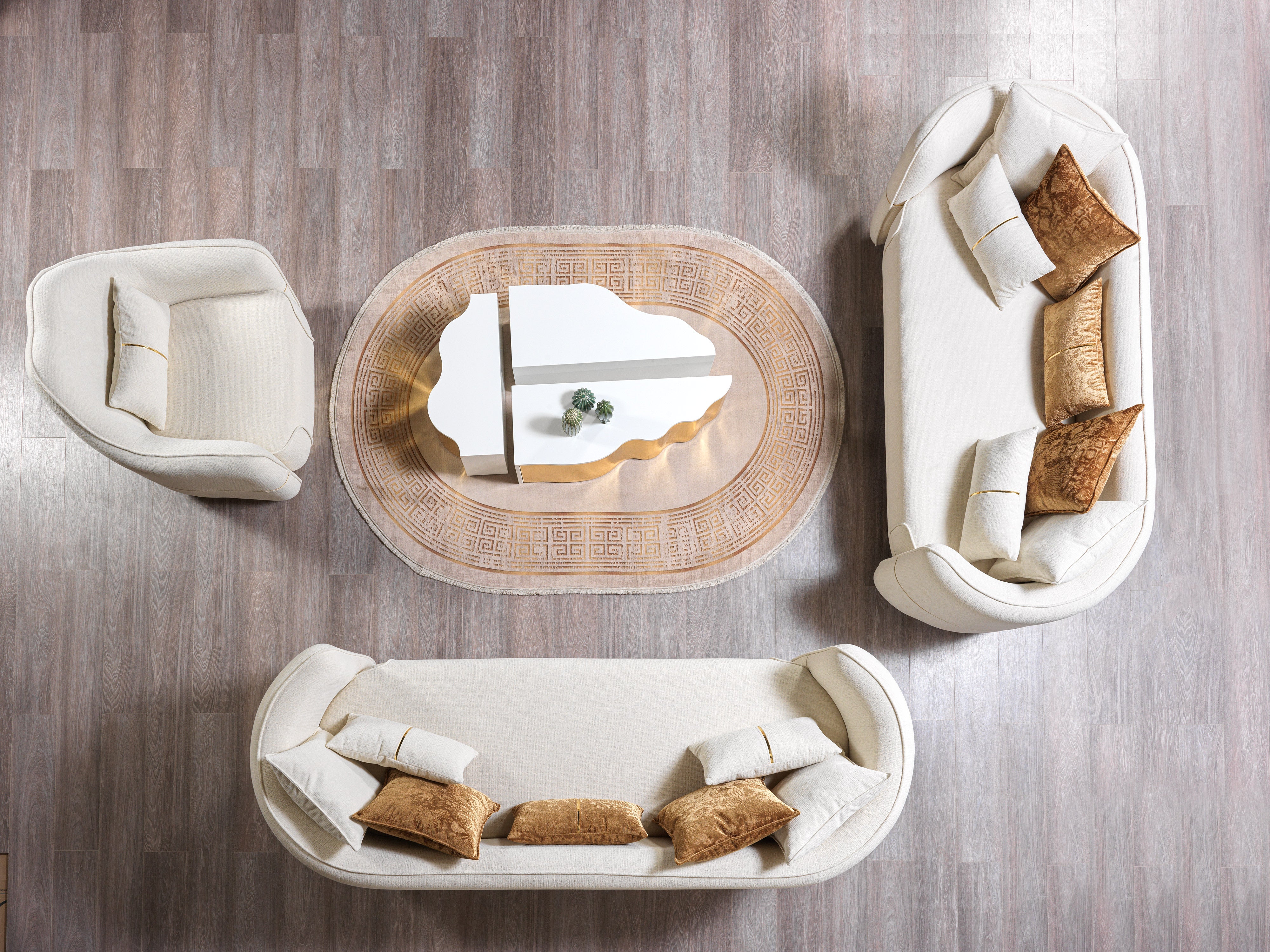 Helena Ivory Velvet Chair, view 3