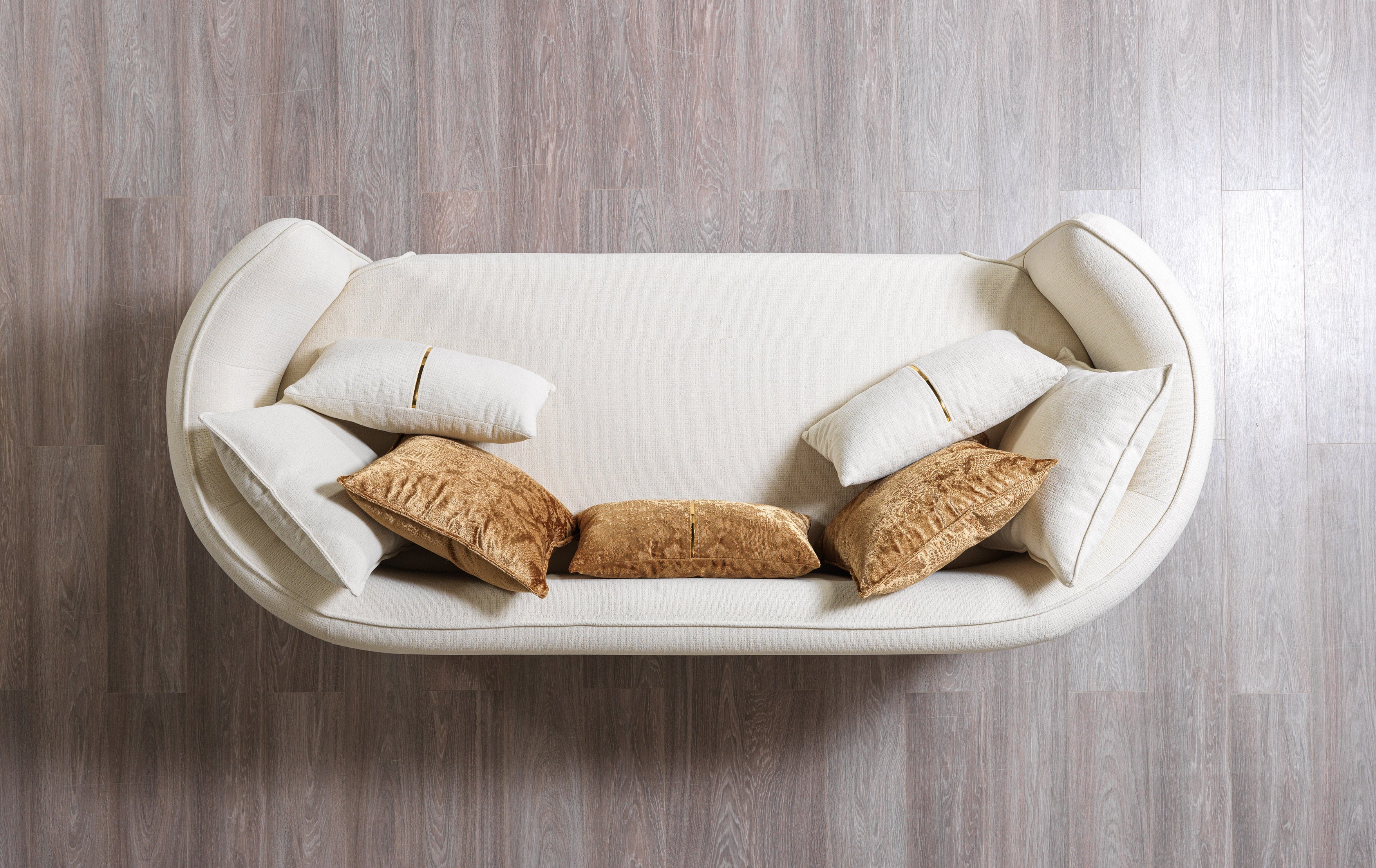 Helena Ivory Velvet Loveseat, view 3