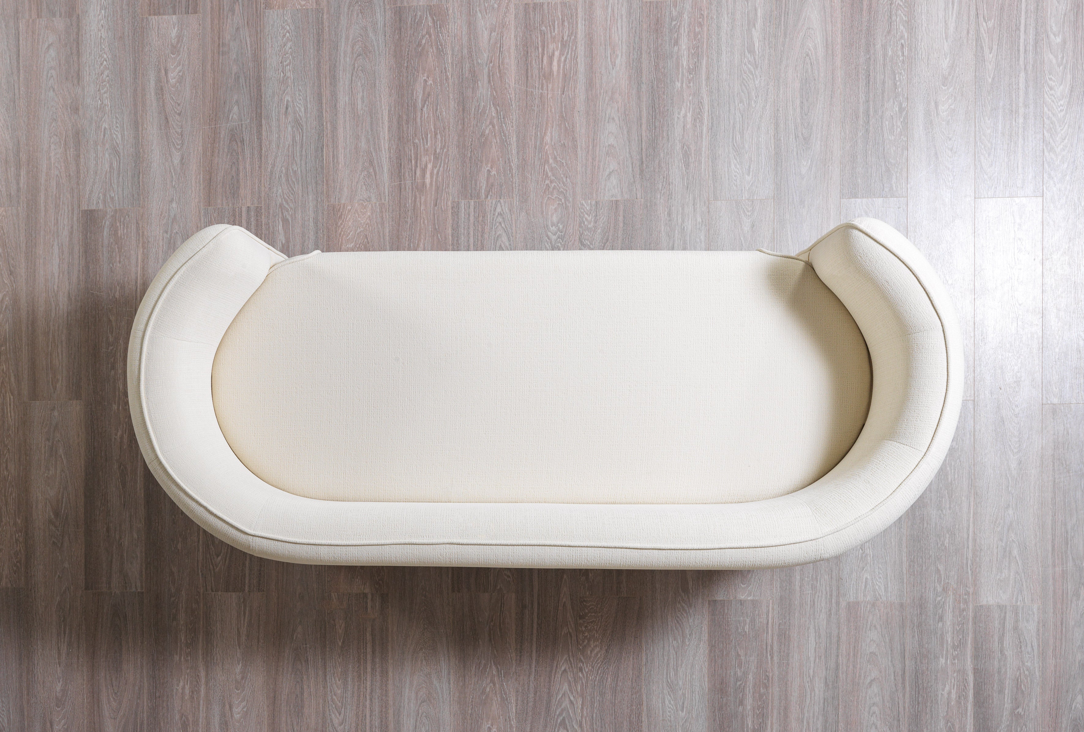 Helena Ivory Velvet Loveseat, view 4