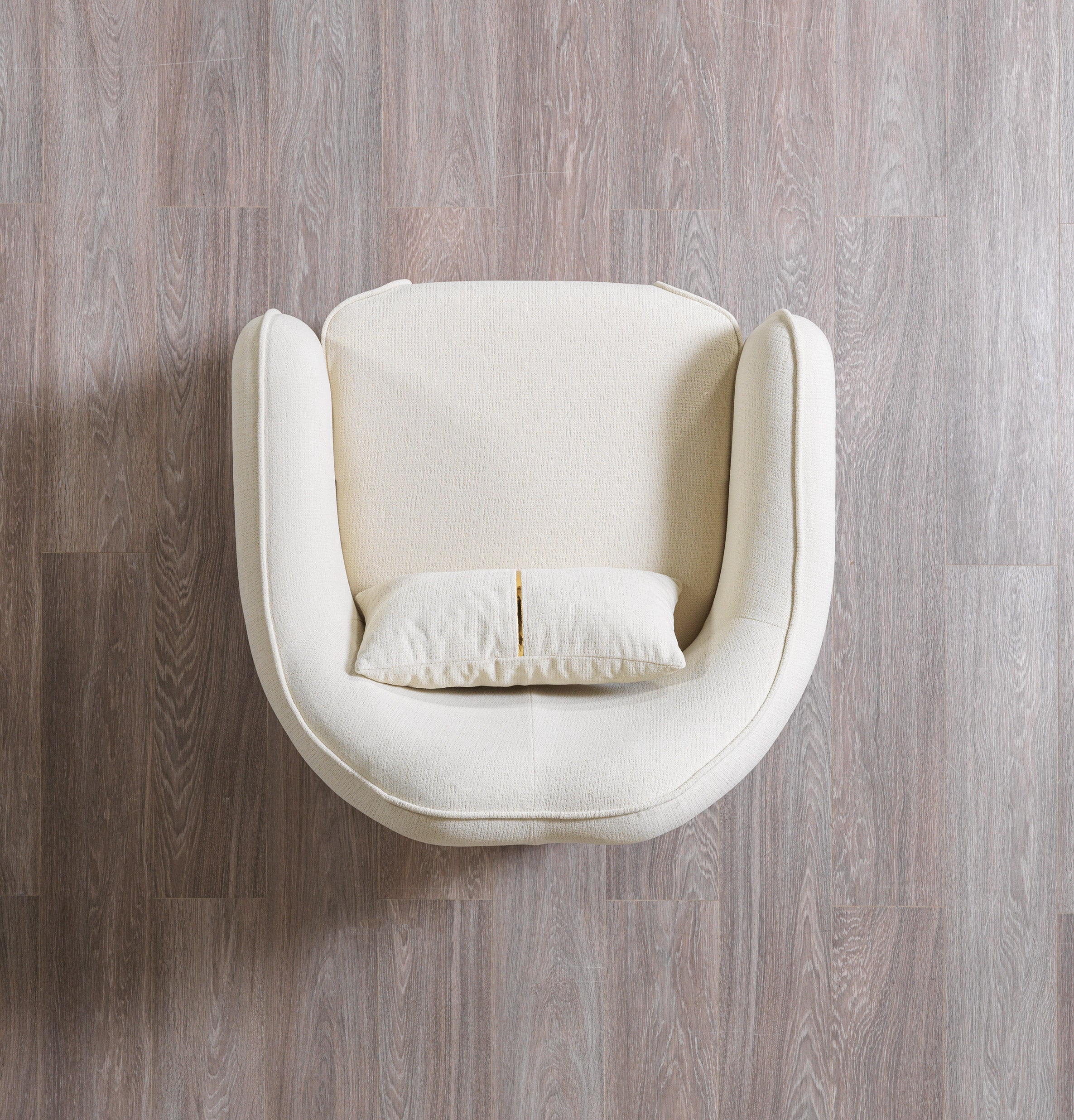 Helena Ivory Velvet Chair, view 5