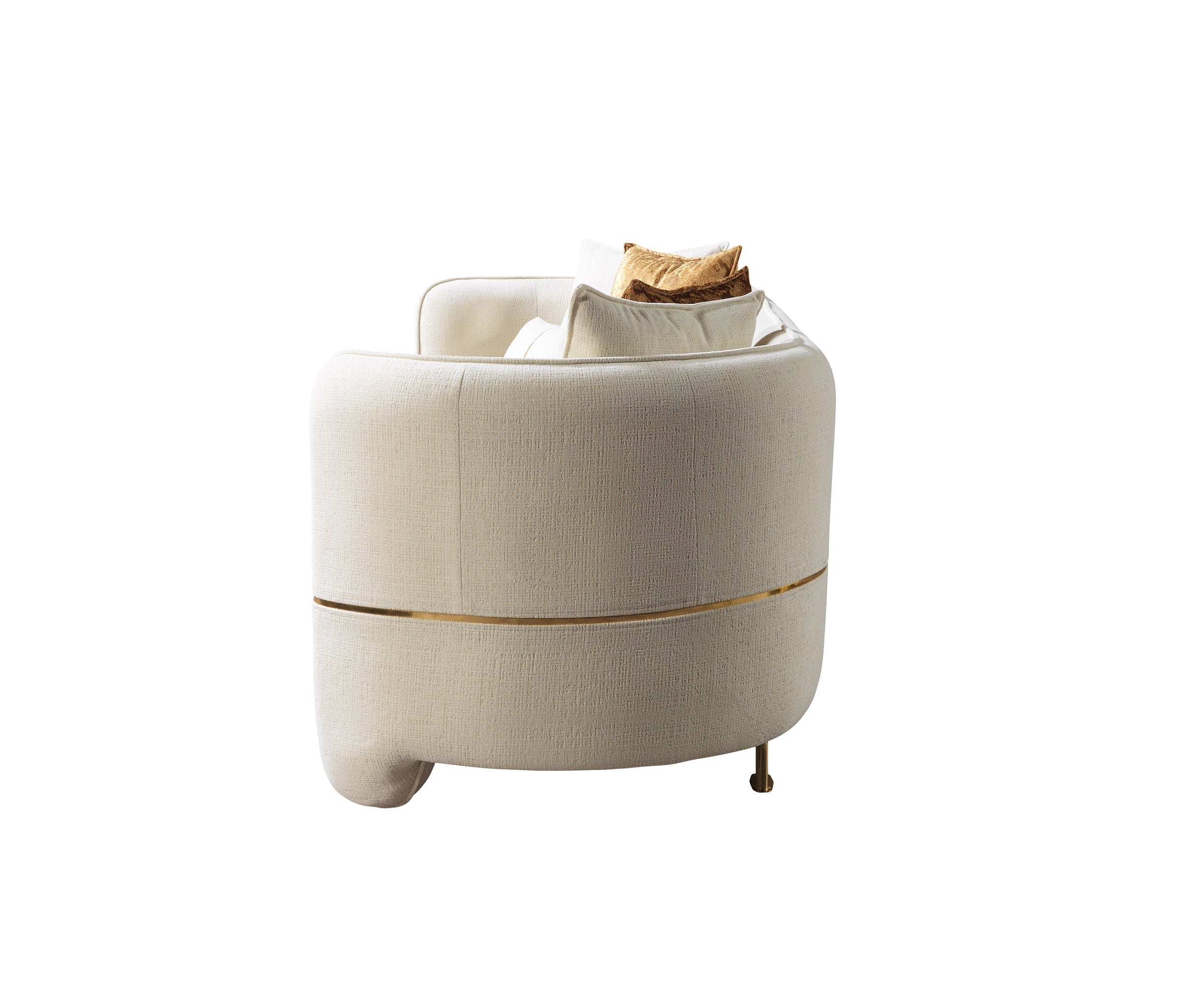 Helena Ivory Velvet Sofa, view 6