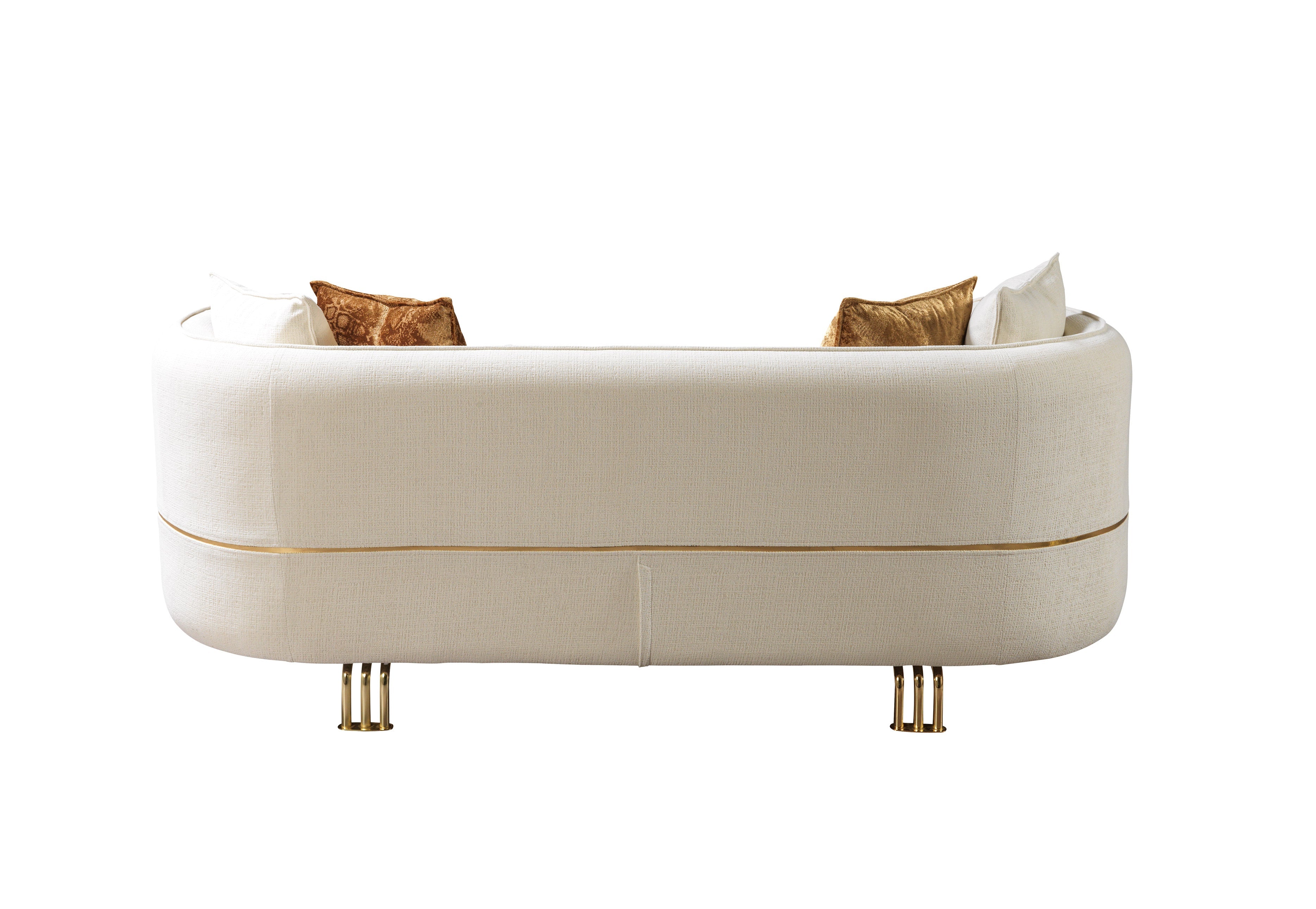 Helena Ivory Velvet Loveseat, view 5
