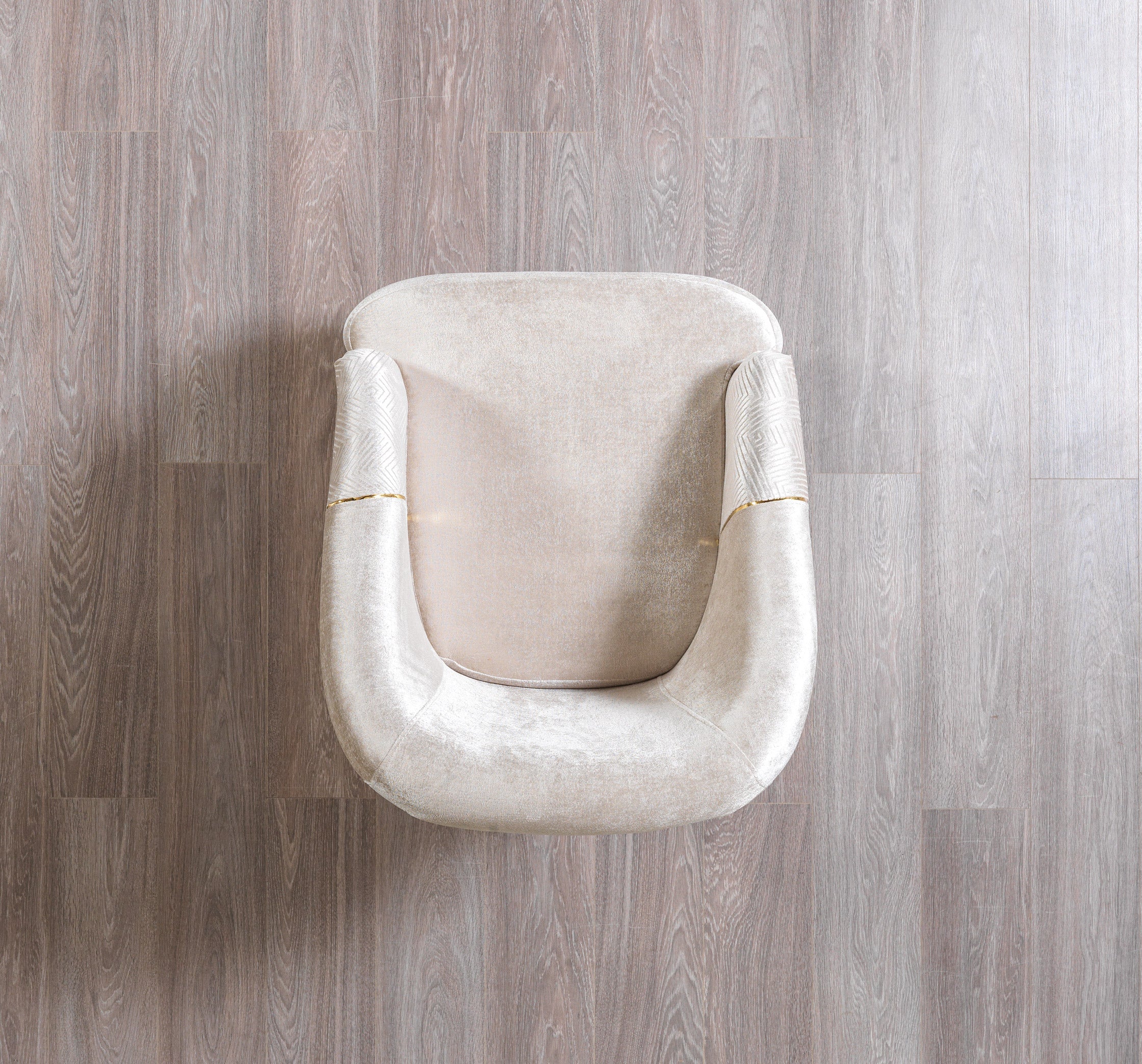 Santana Ivory Velvet Chair, view 5