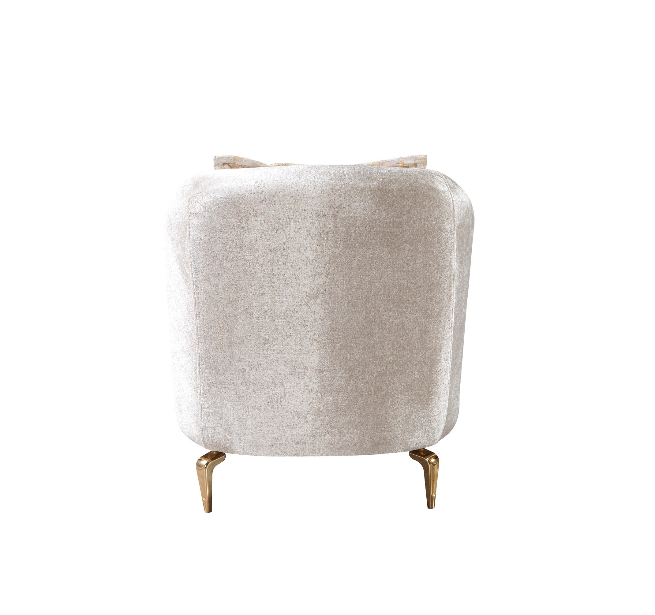 Santana Ivory Velvet Chair, view 3