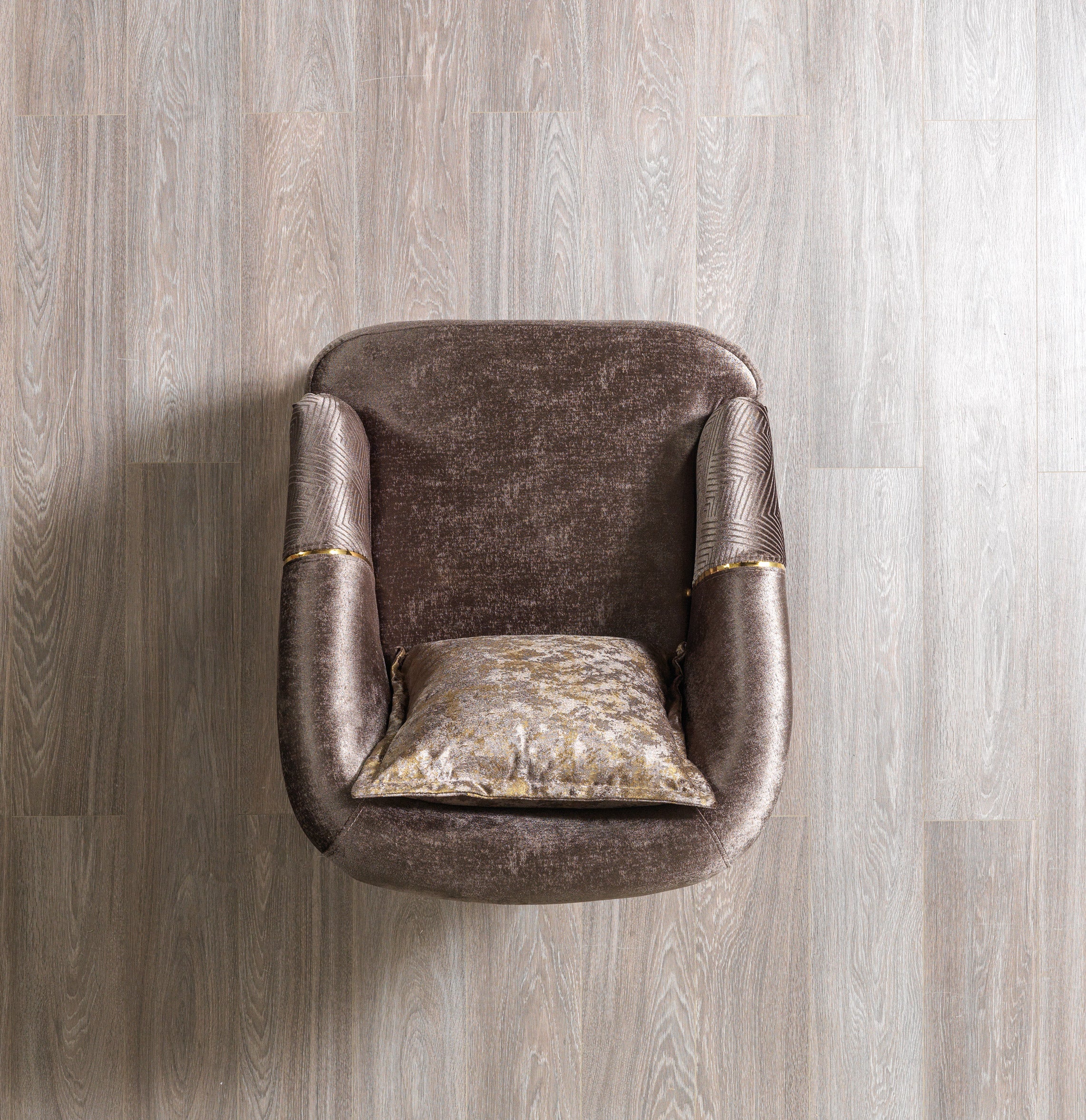 Santana Coffee Velvet Chair, view 5
