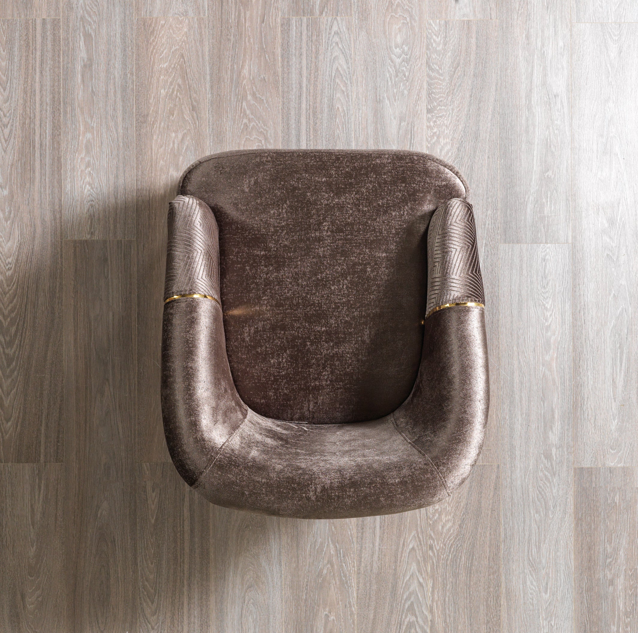 Santana Coffee Velvet Chair, view 4