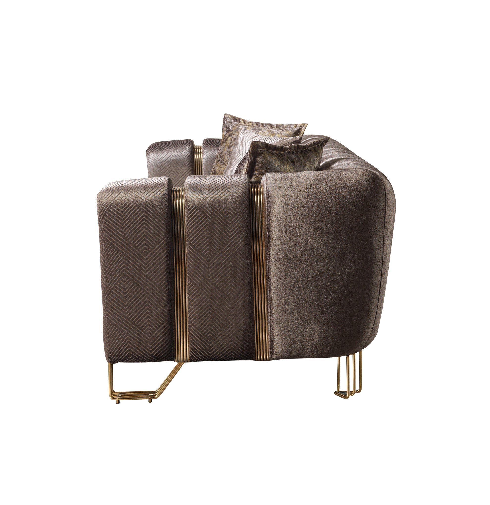 Santana Coffee Velvet Loveseat, view 8