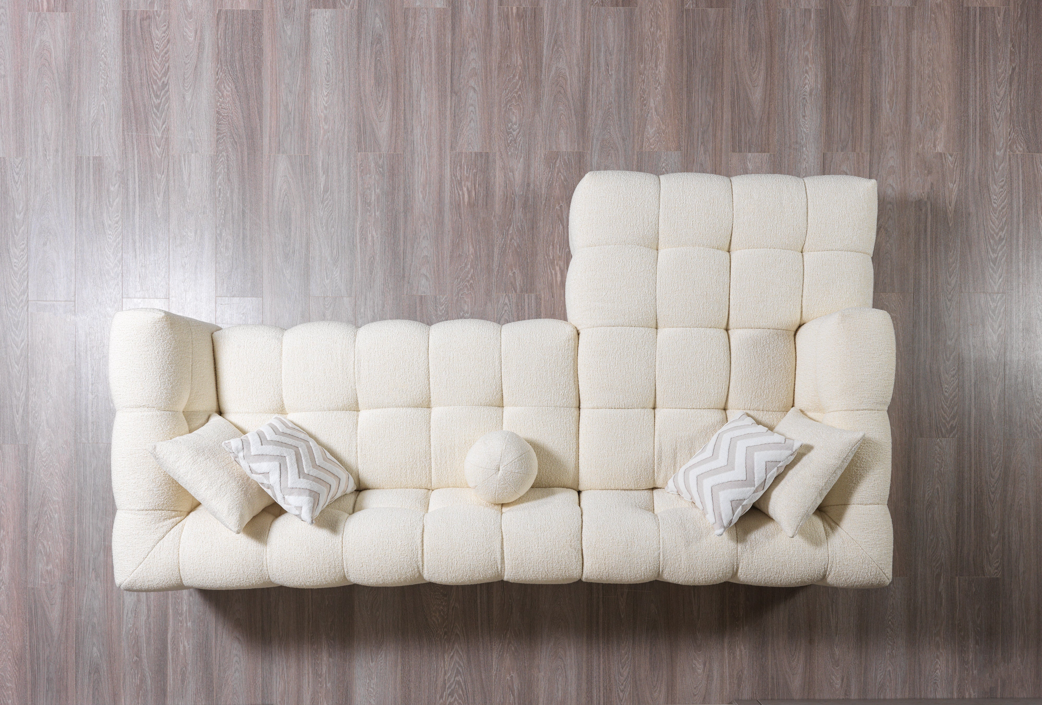 Ivy Ivory Boucle LAF Sectional, view 6