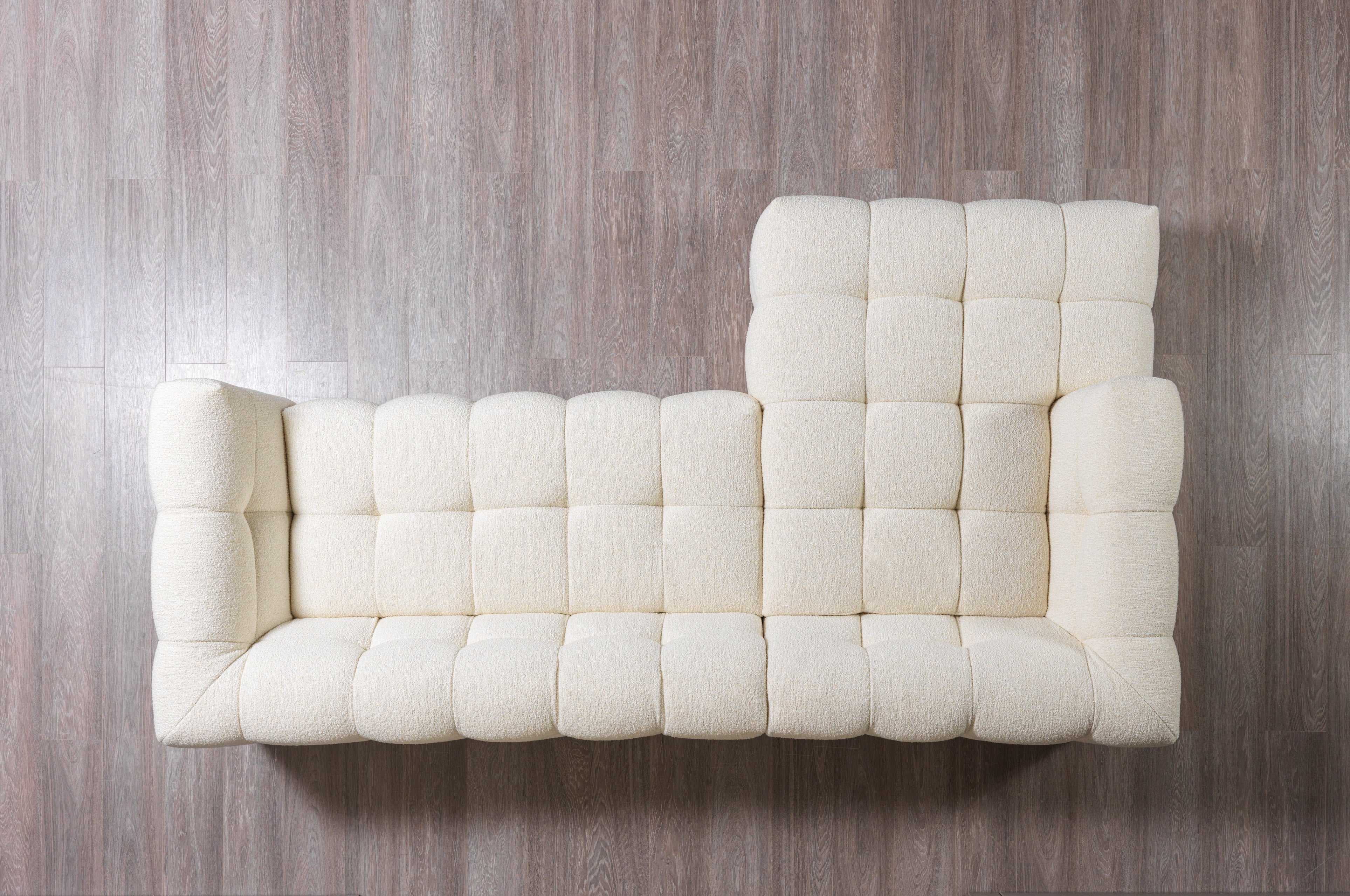 Ivy Ivory Boucle LAF Sectional, view 7