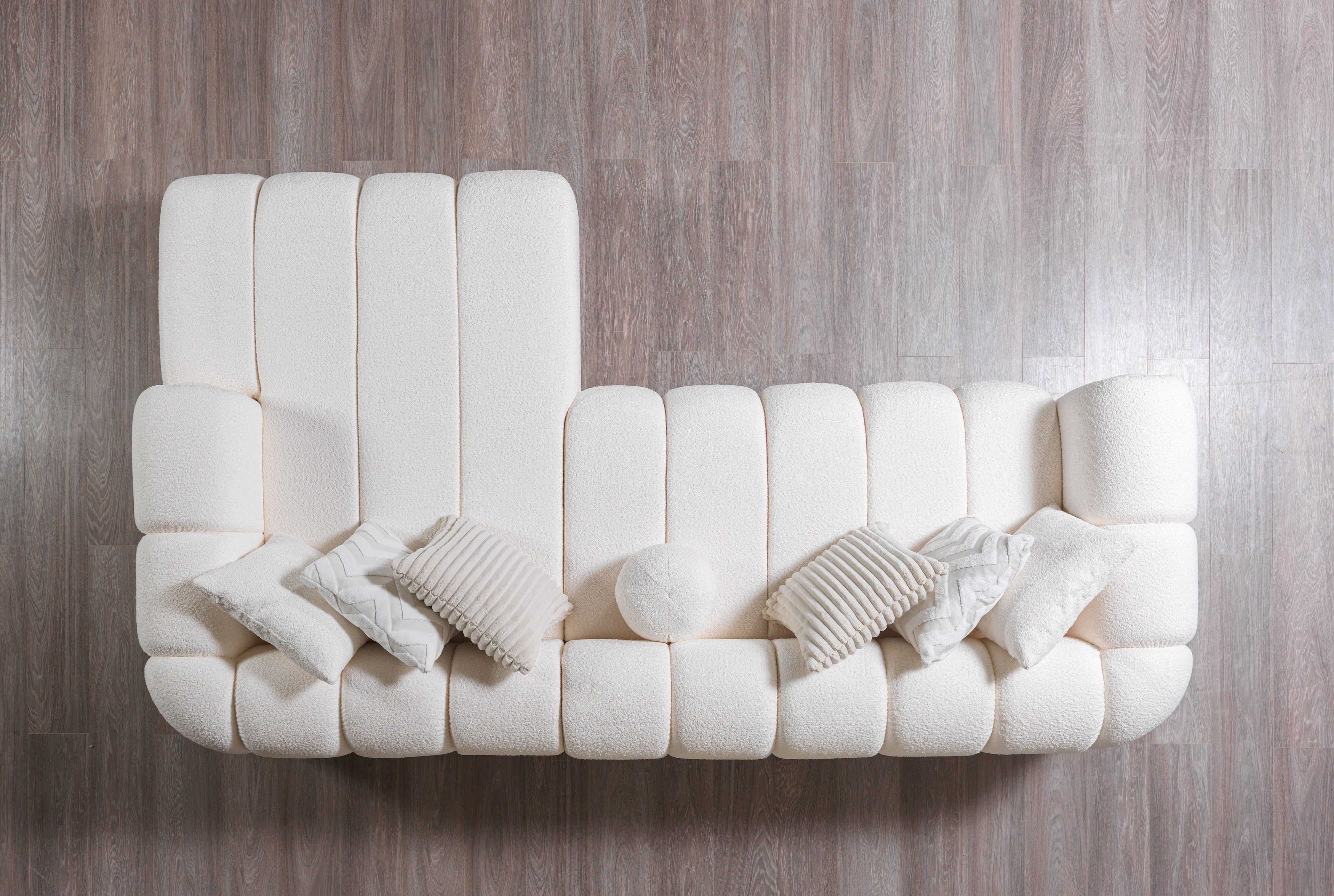 Lis Ivory Boucle RAF Sectional, view 6