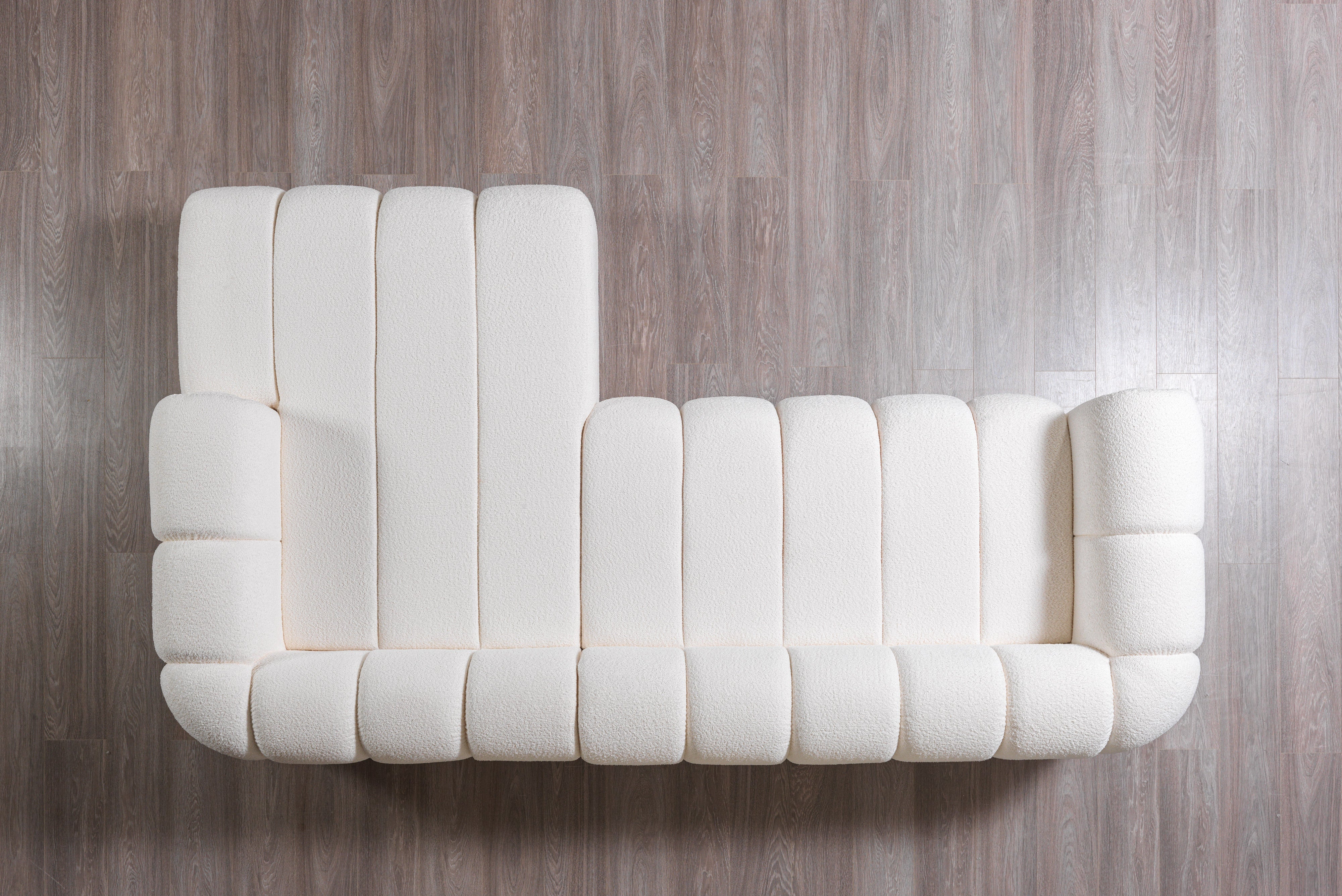 Lis Ivory Boucle RAF Sectional, view 7