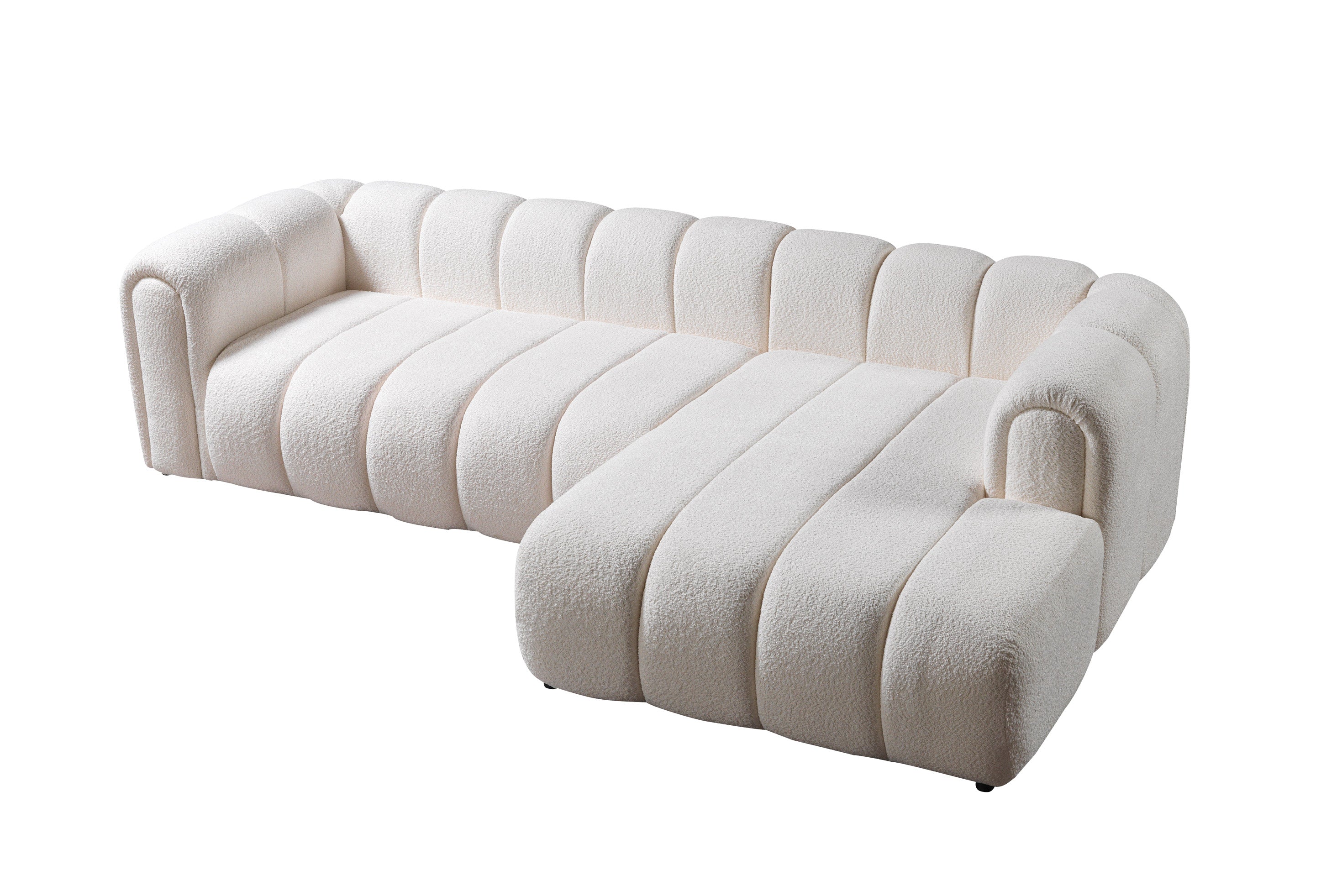 Lis Ivory Boucle RAF Sectional, view 10