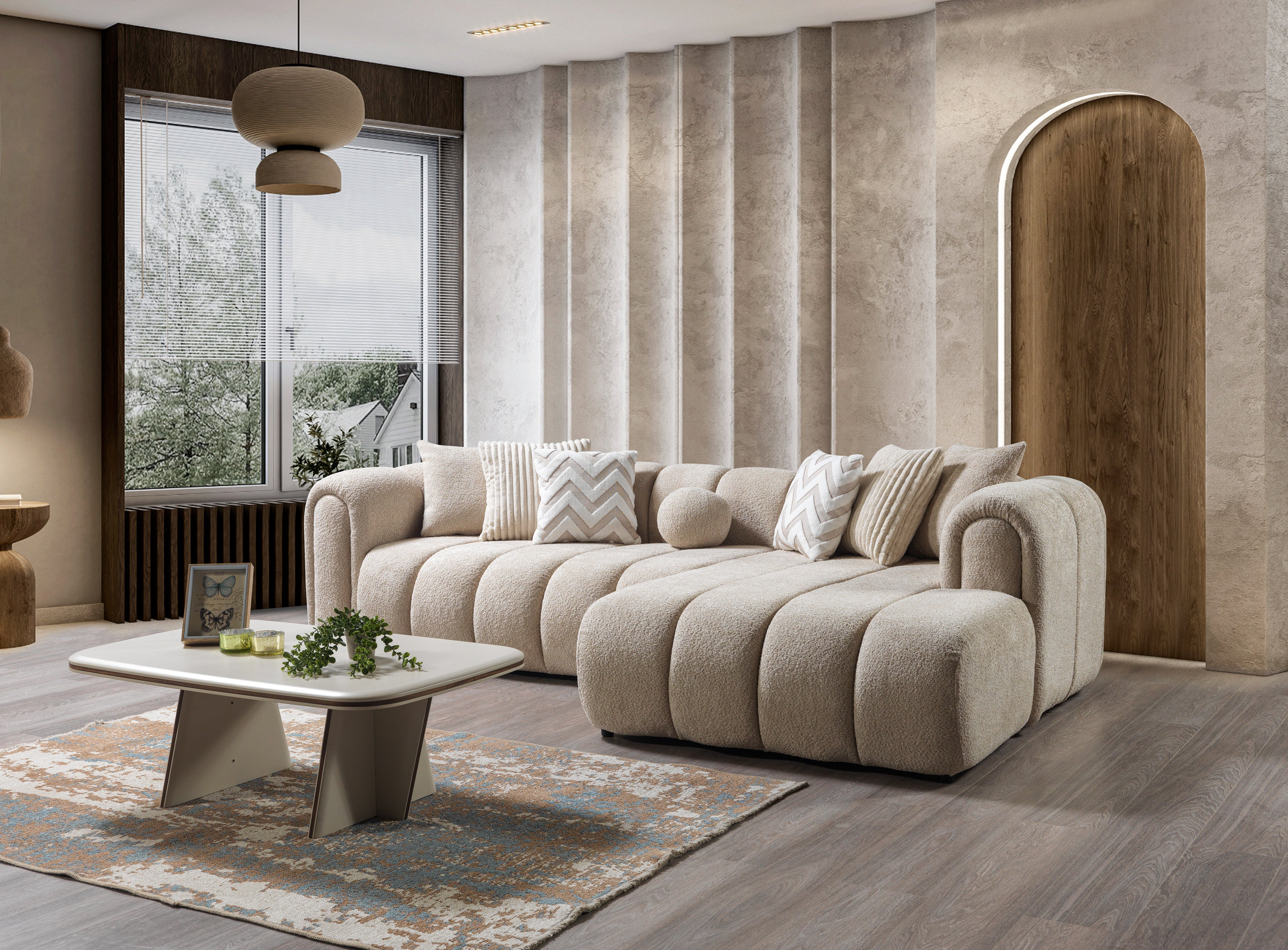 Lis Sand Boucle RAF Sectional, view 4