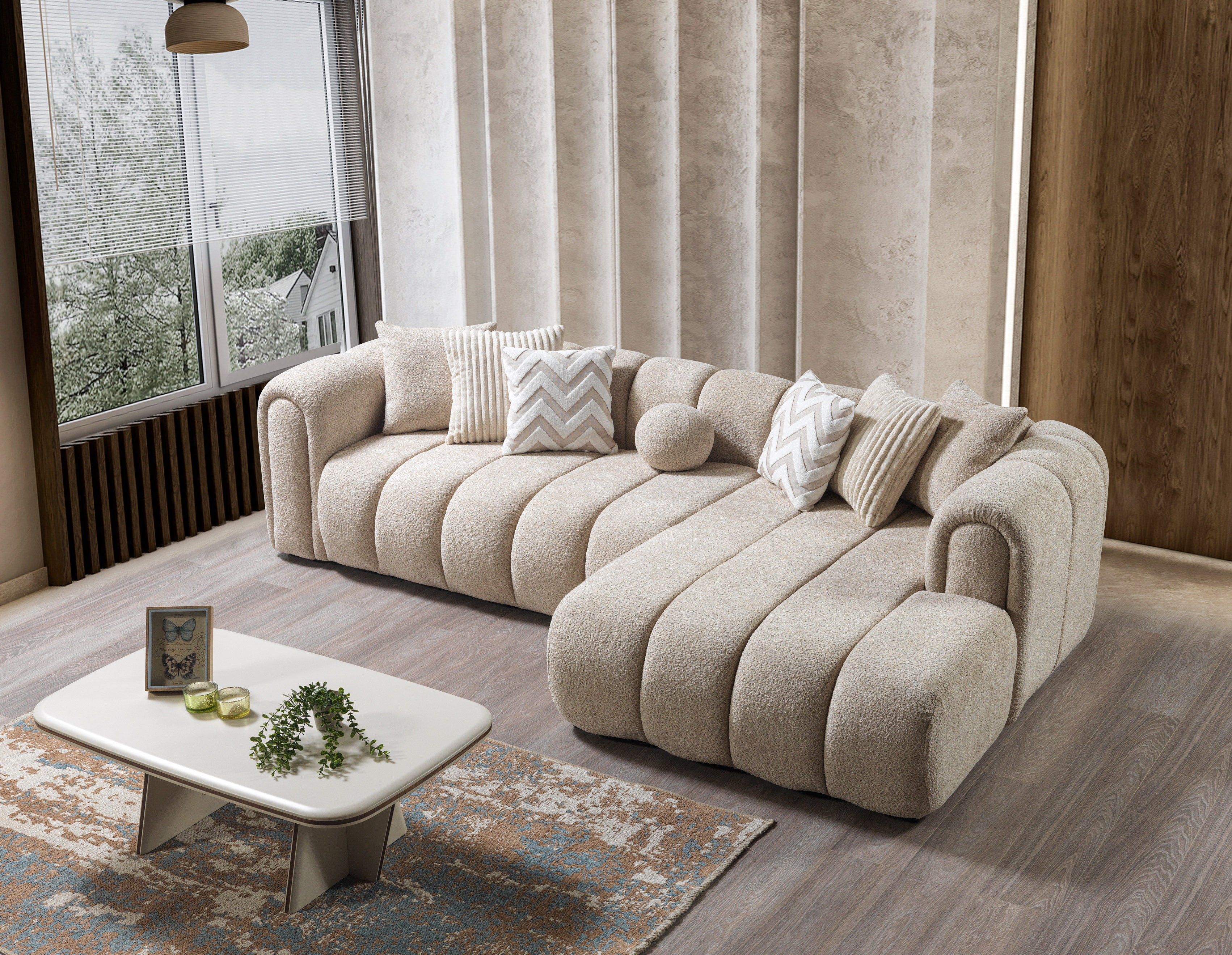 Lis Sand Boucle RAF Sectional, view 5