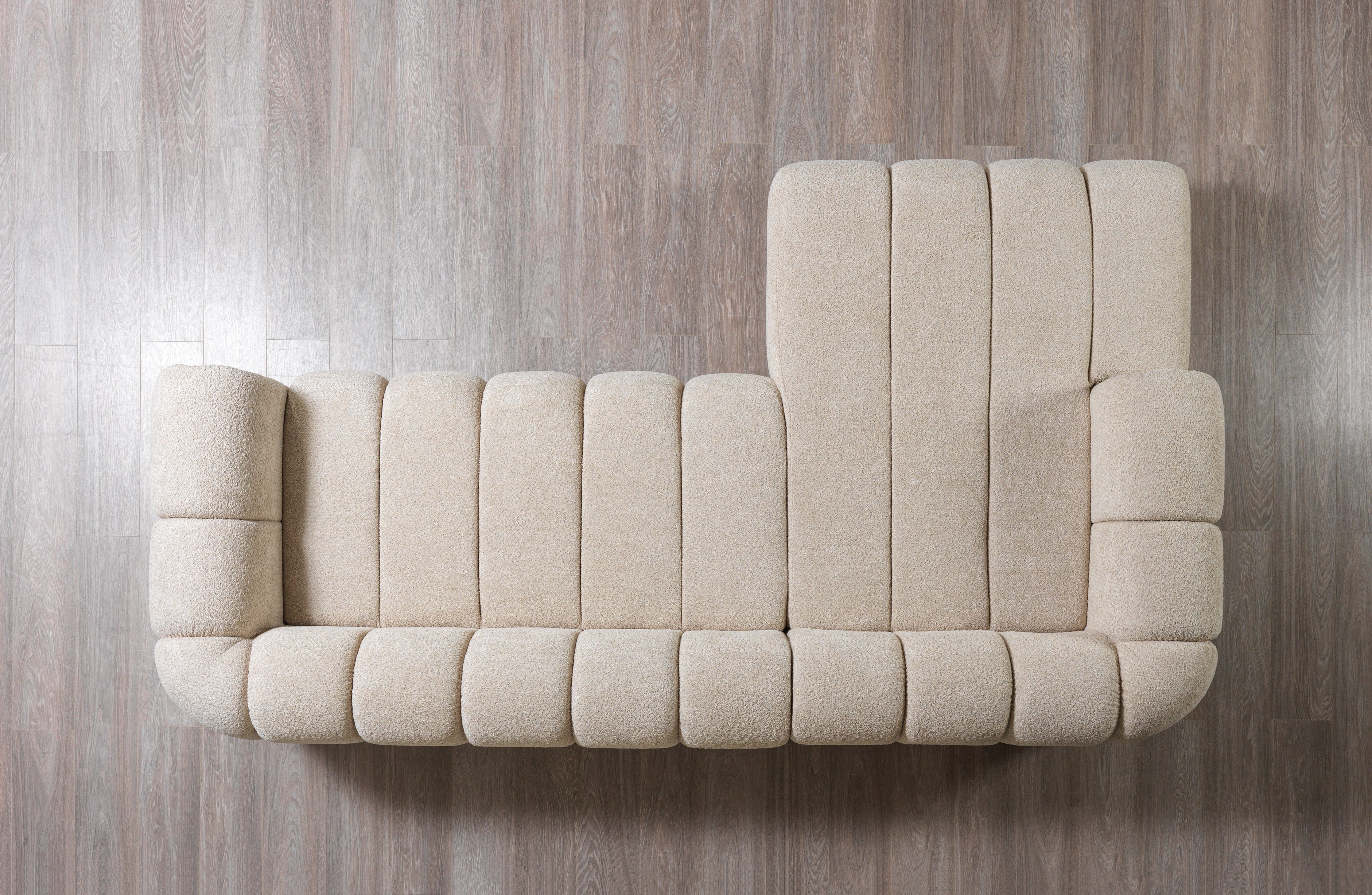Lis Sand Boucle LAF Sectional, view 7