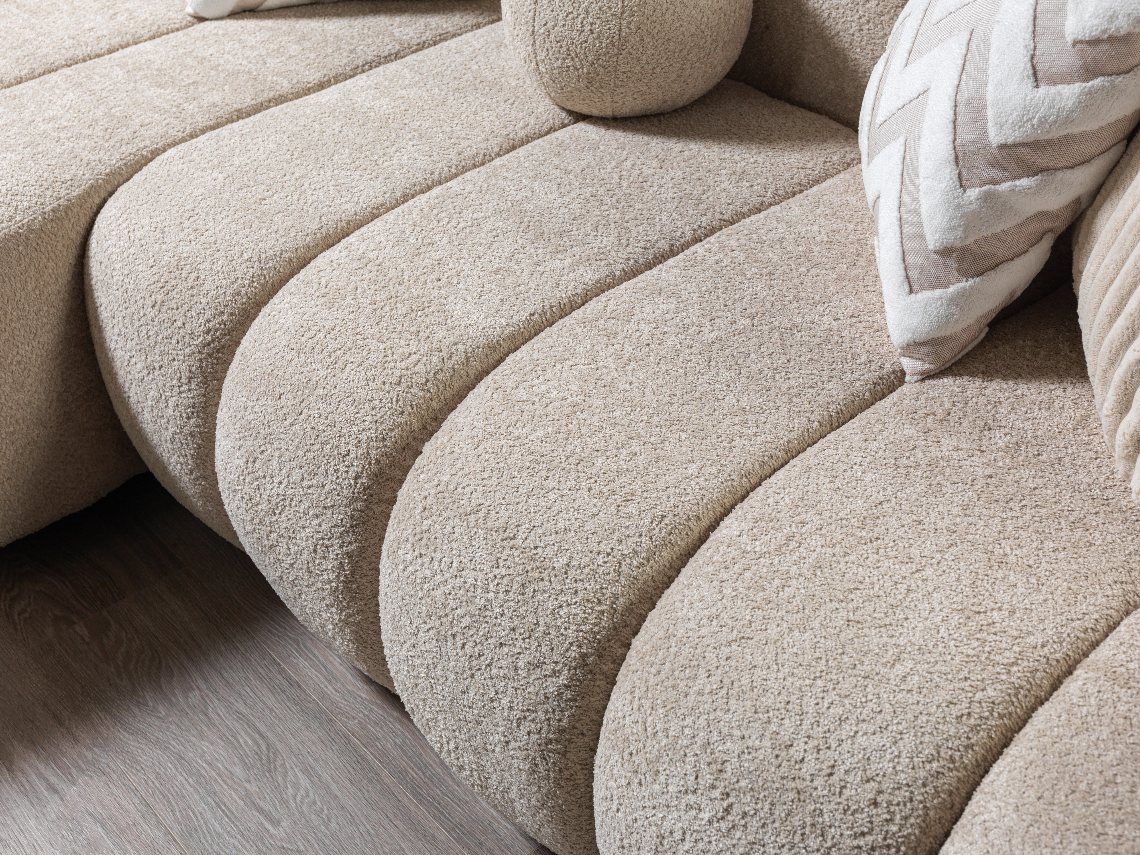 Lis Sand Boucle LAF Sectional, view 9