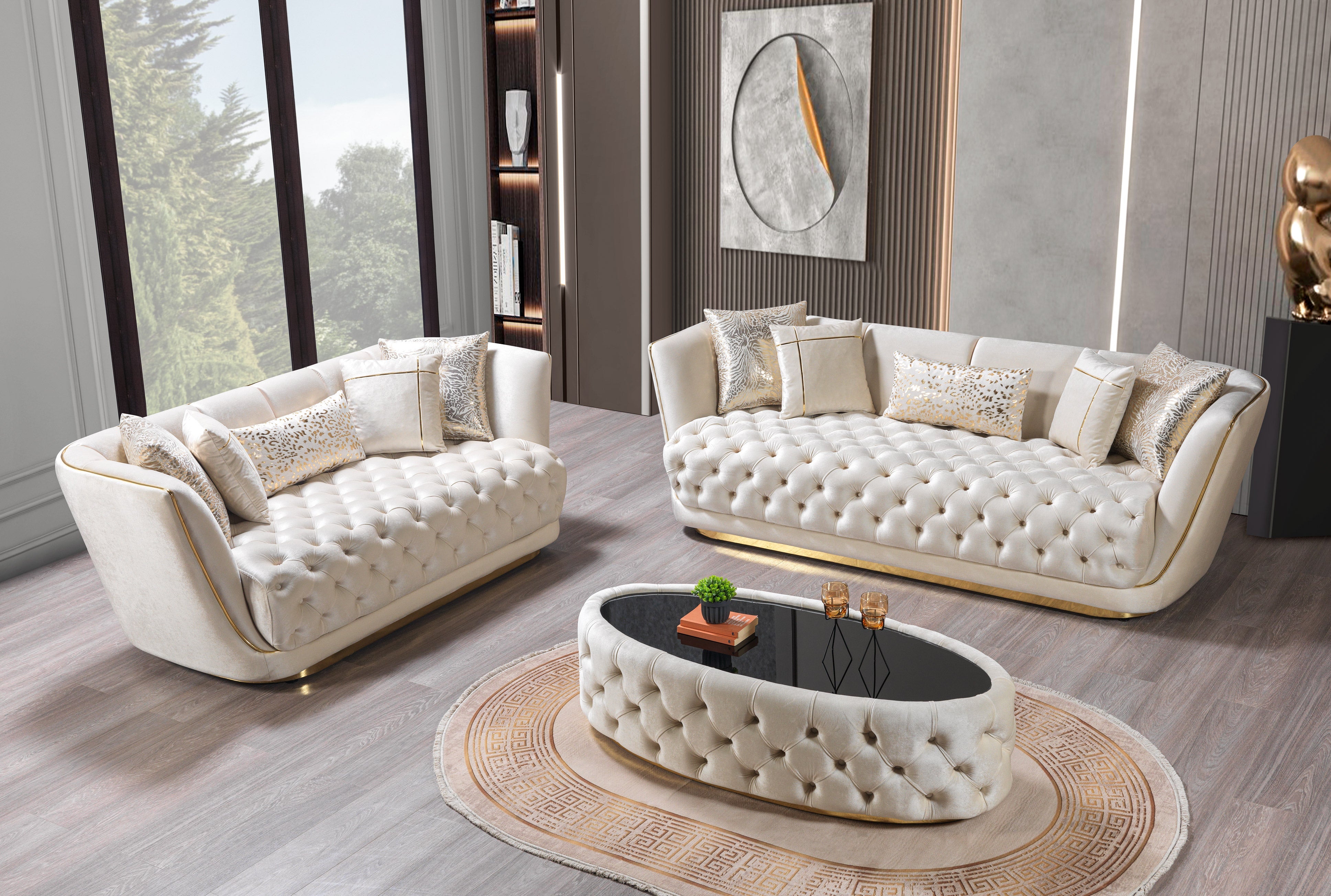 Daphne Ivory Coffee Table, view 3