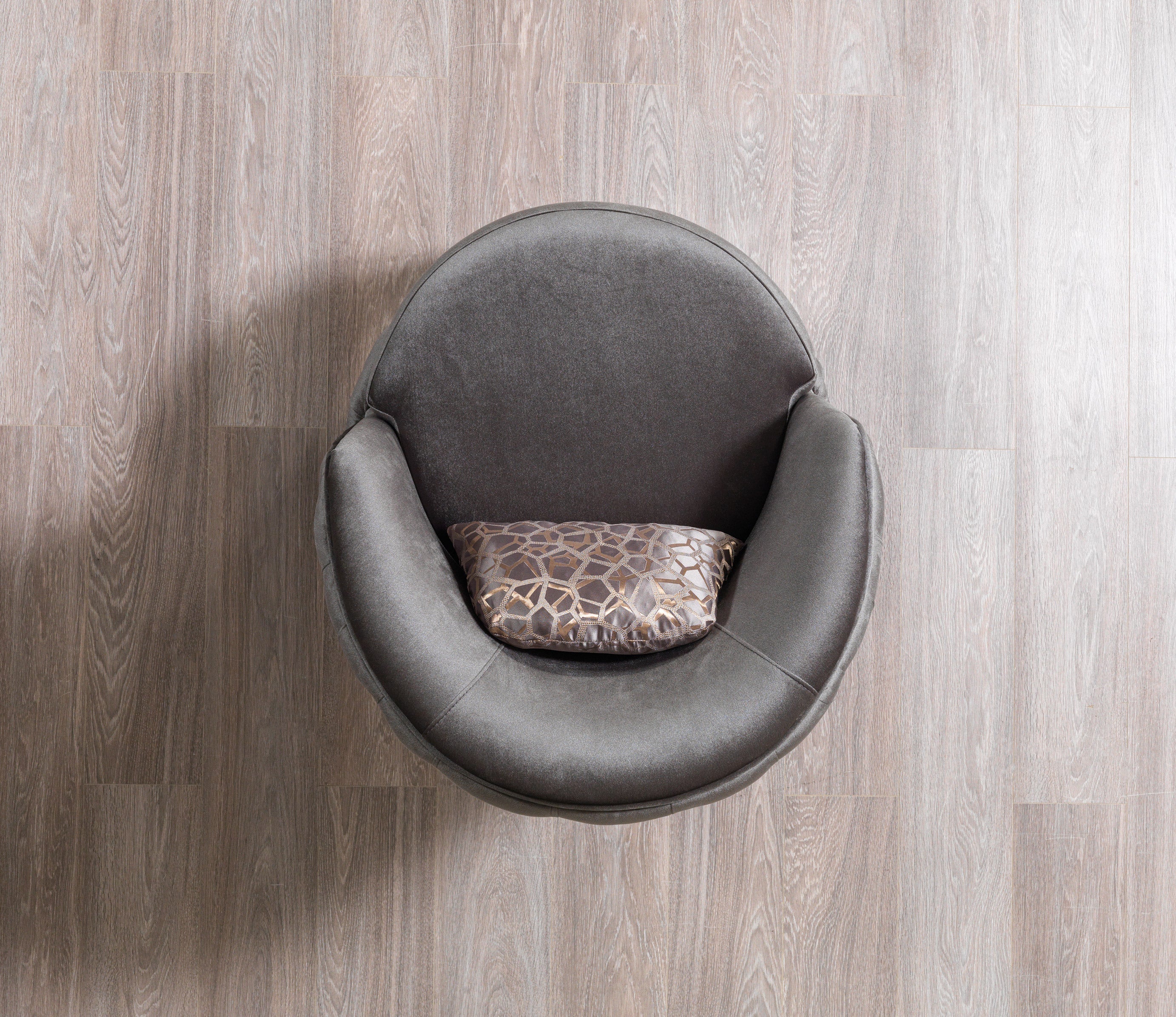 Lupino Gray Velvet Chair, view 6