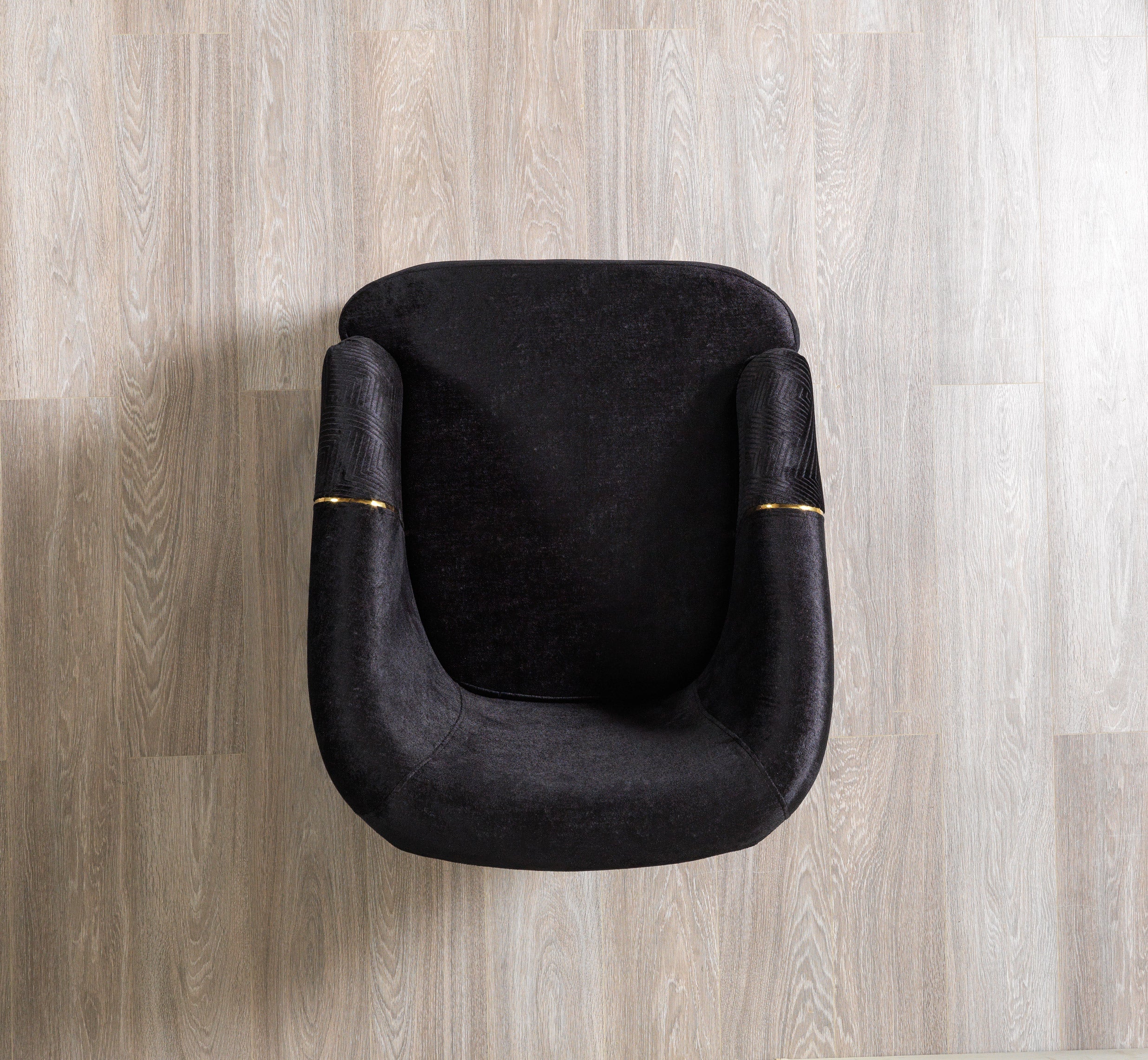 Santana Black Velvet Chair, view 7