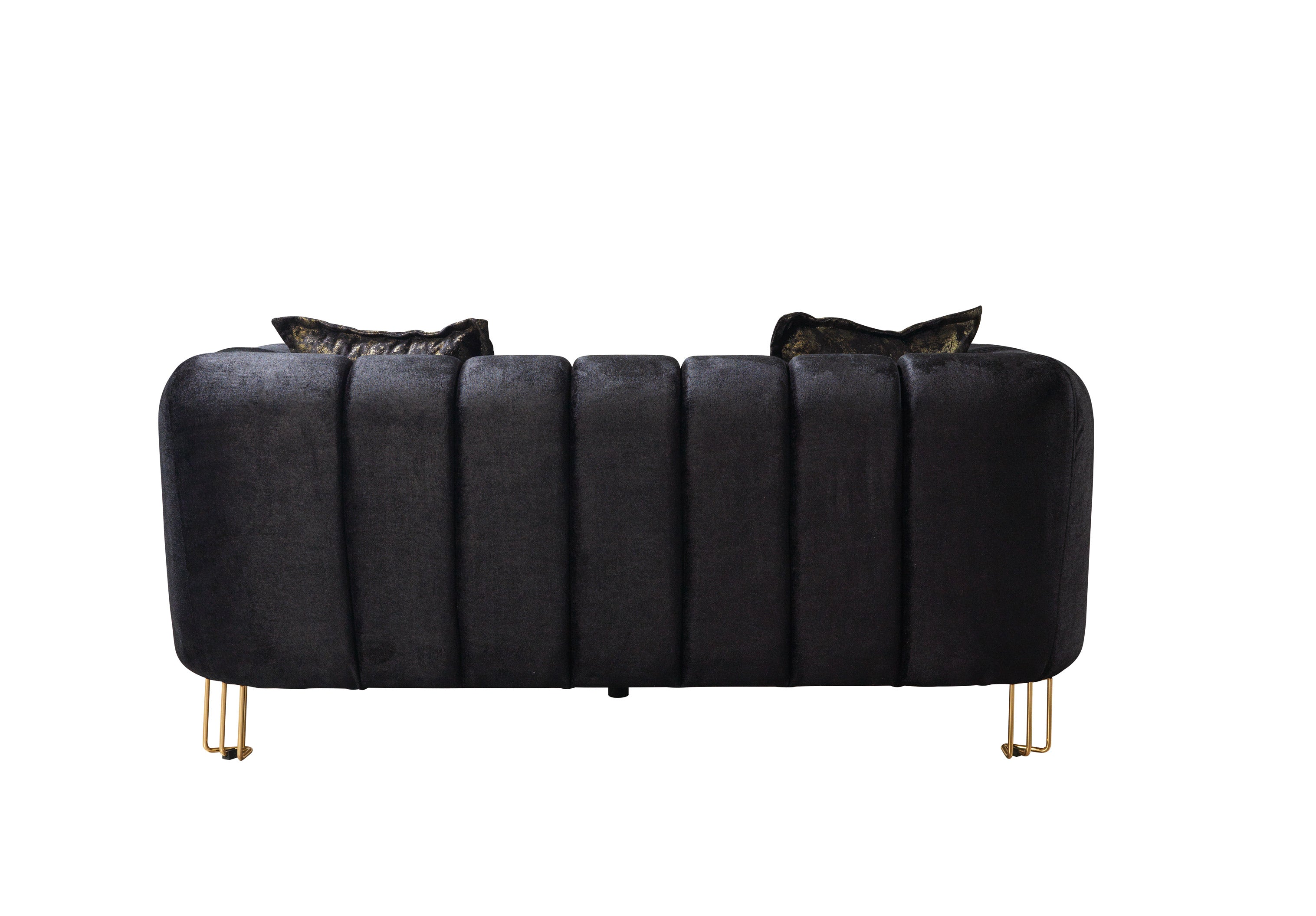Santana Black Velvet Loveseat, view 7