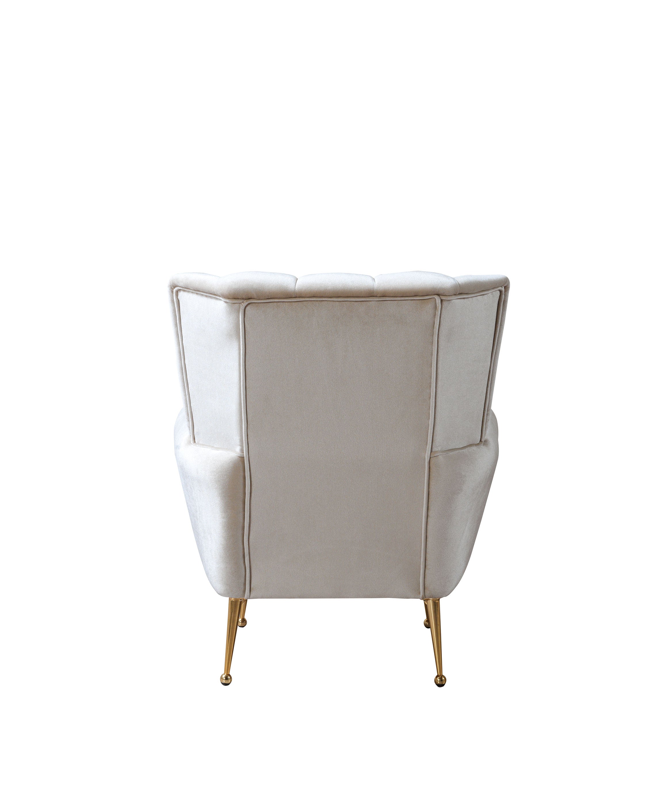Merida Ivory Velvet Chair, view 5