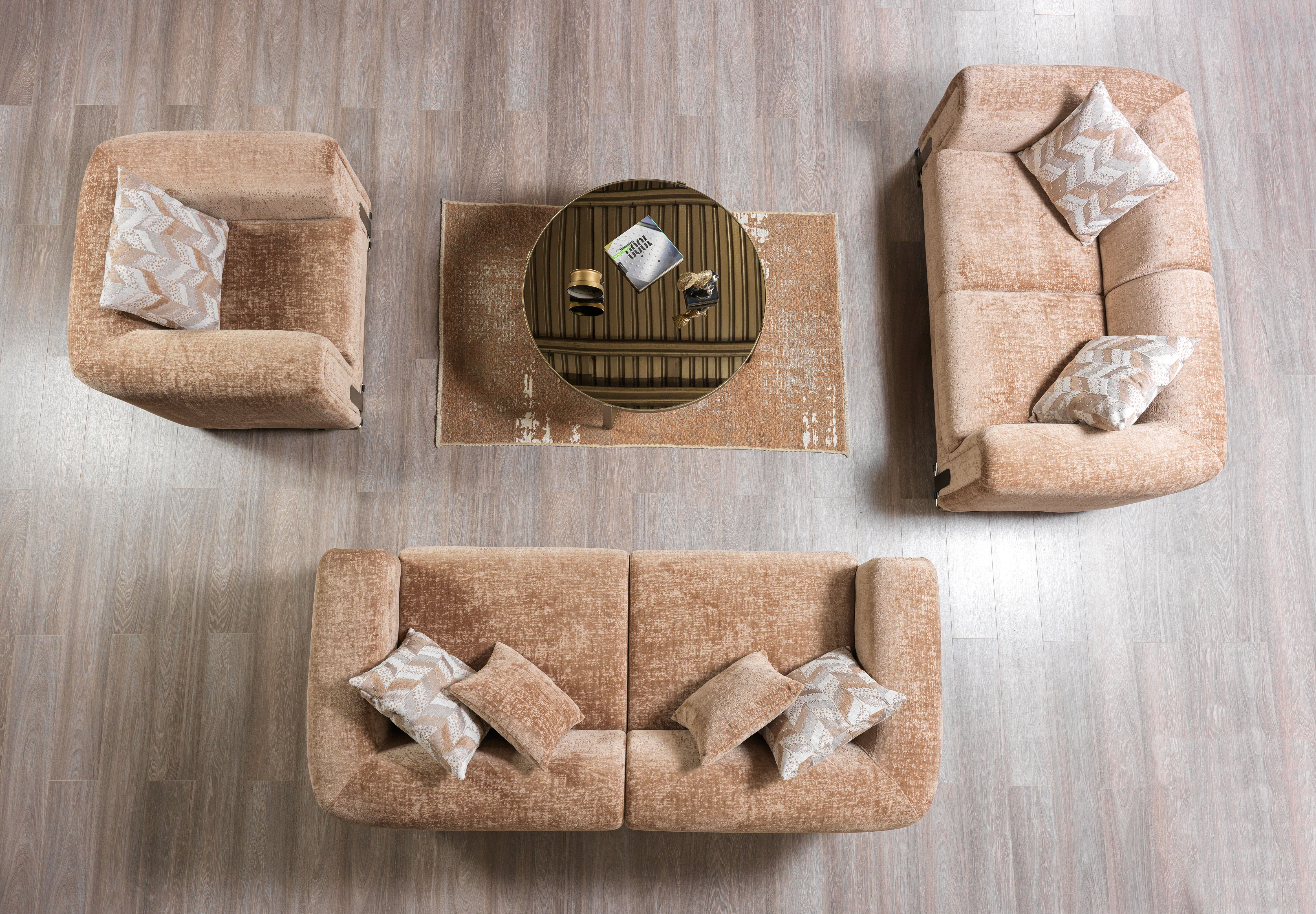 Brenda Coffee Boucle Chair, view 3