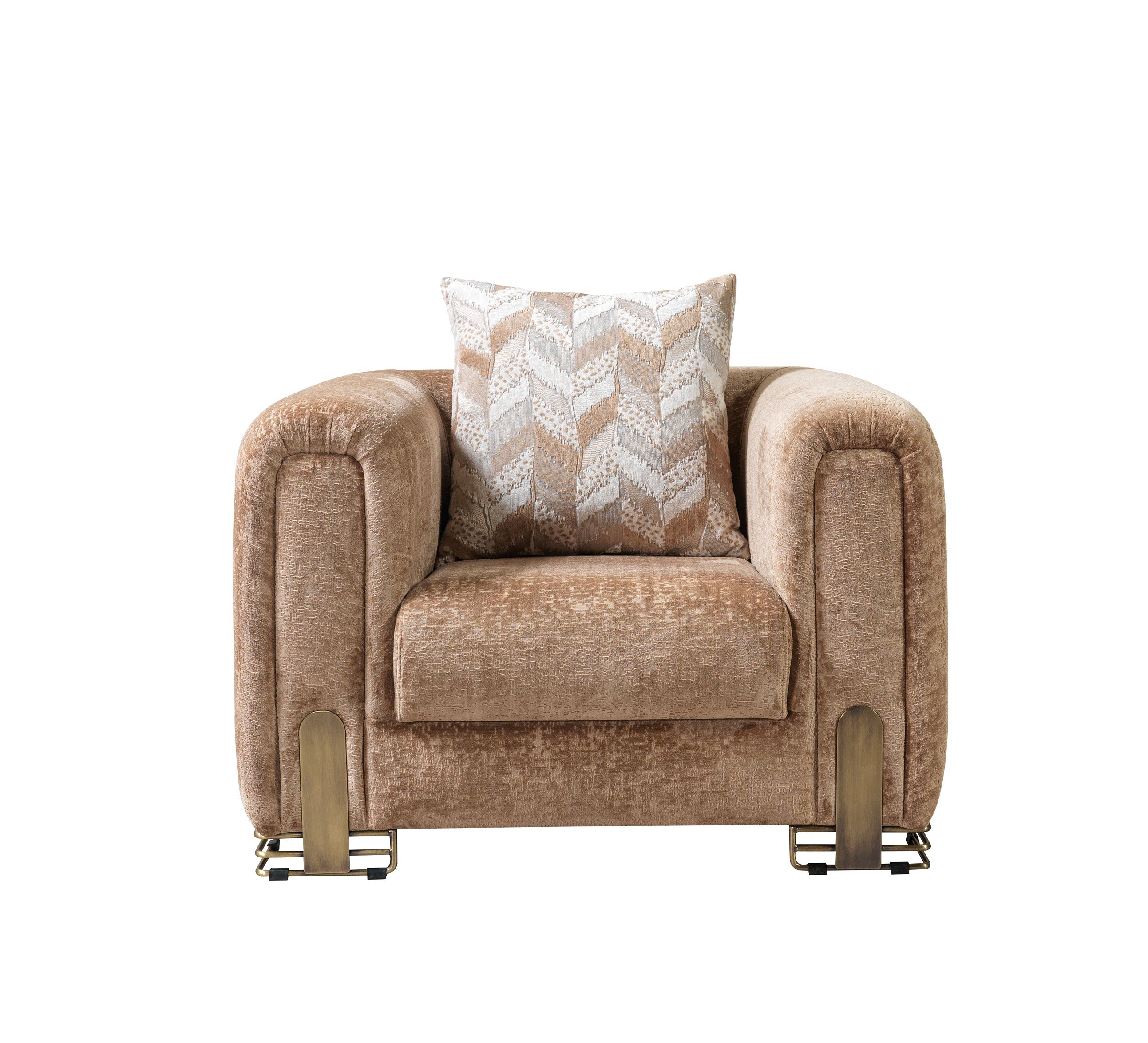 Brenda Coffee Boucle Chair, view 4
