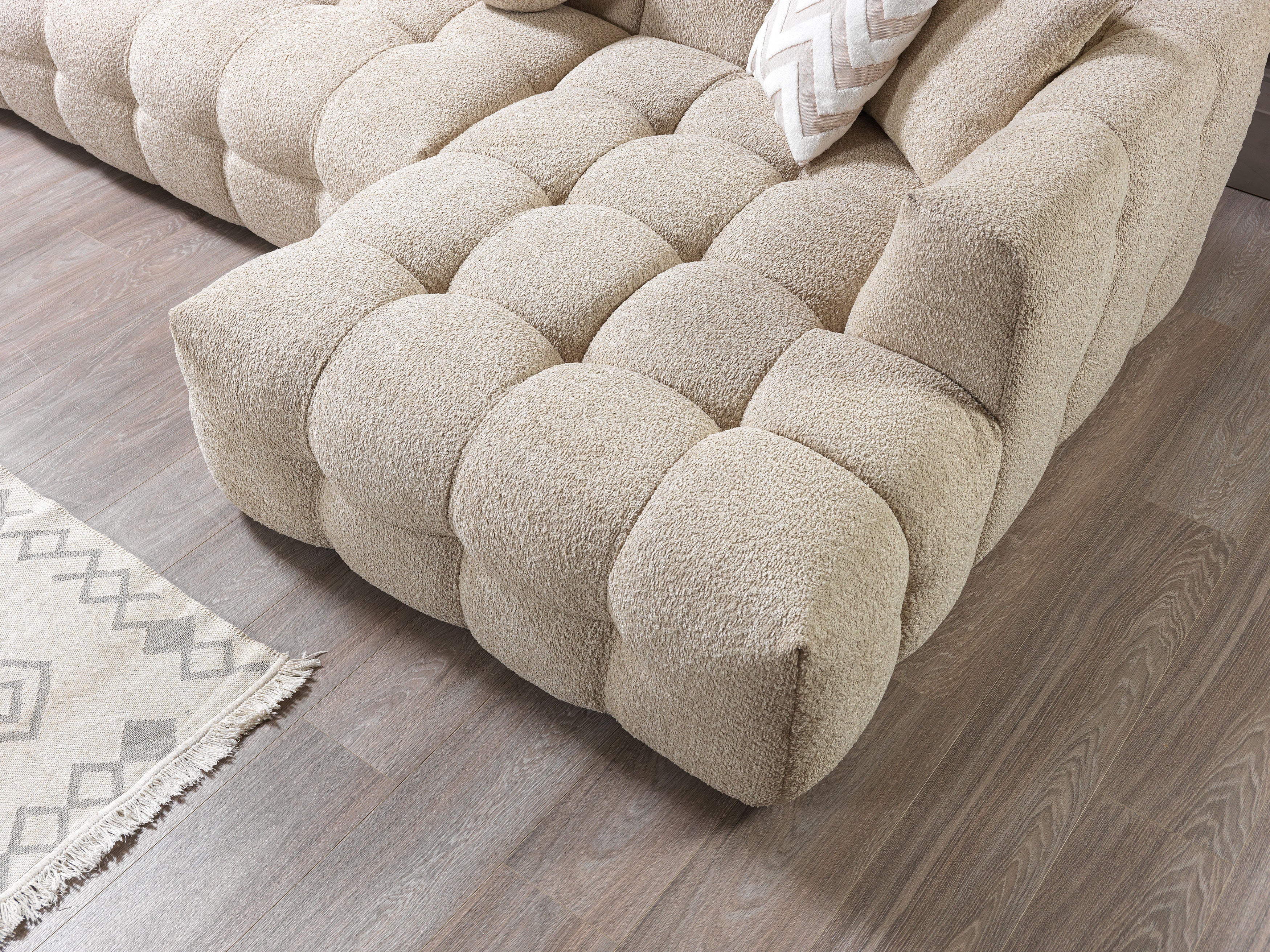 Ivy Sand Boucle RAF Sectional, view 8