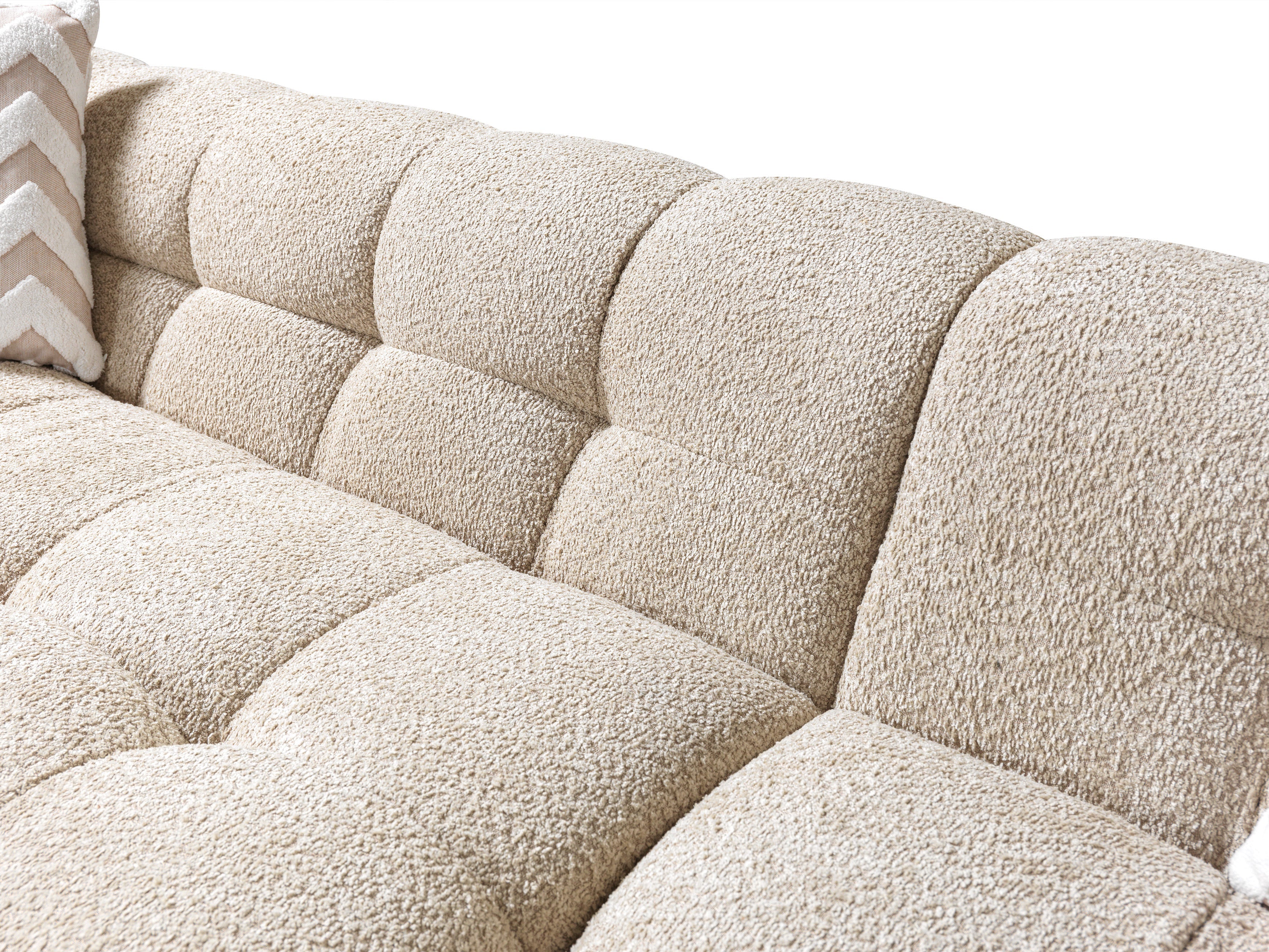 Ivy Sand Boucle RAF Sectional, view 10