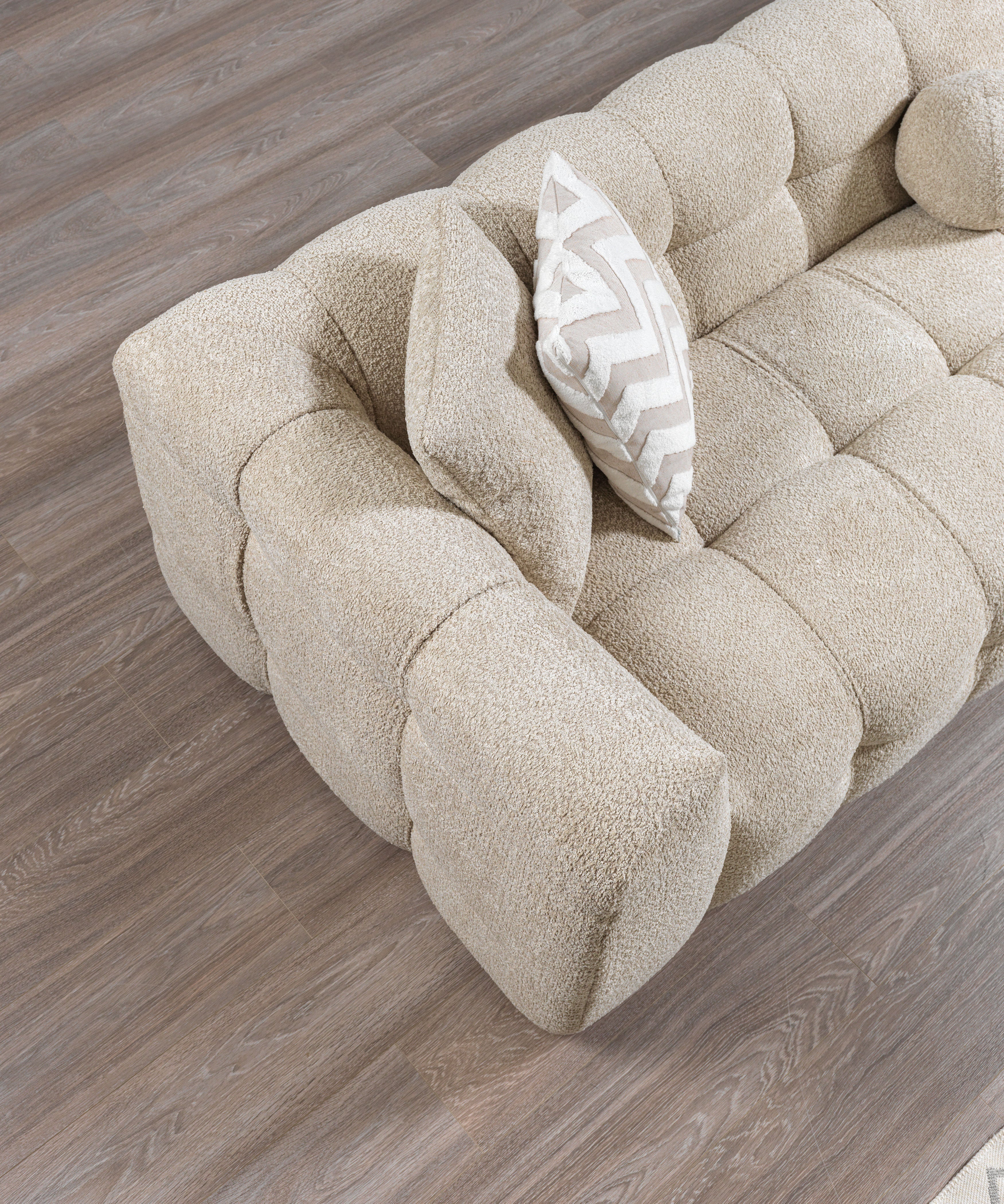Ivy Sand Boucle RAF Sectional, view 6