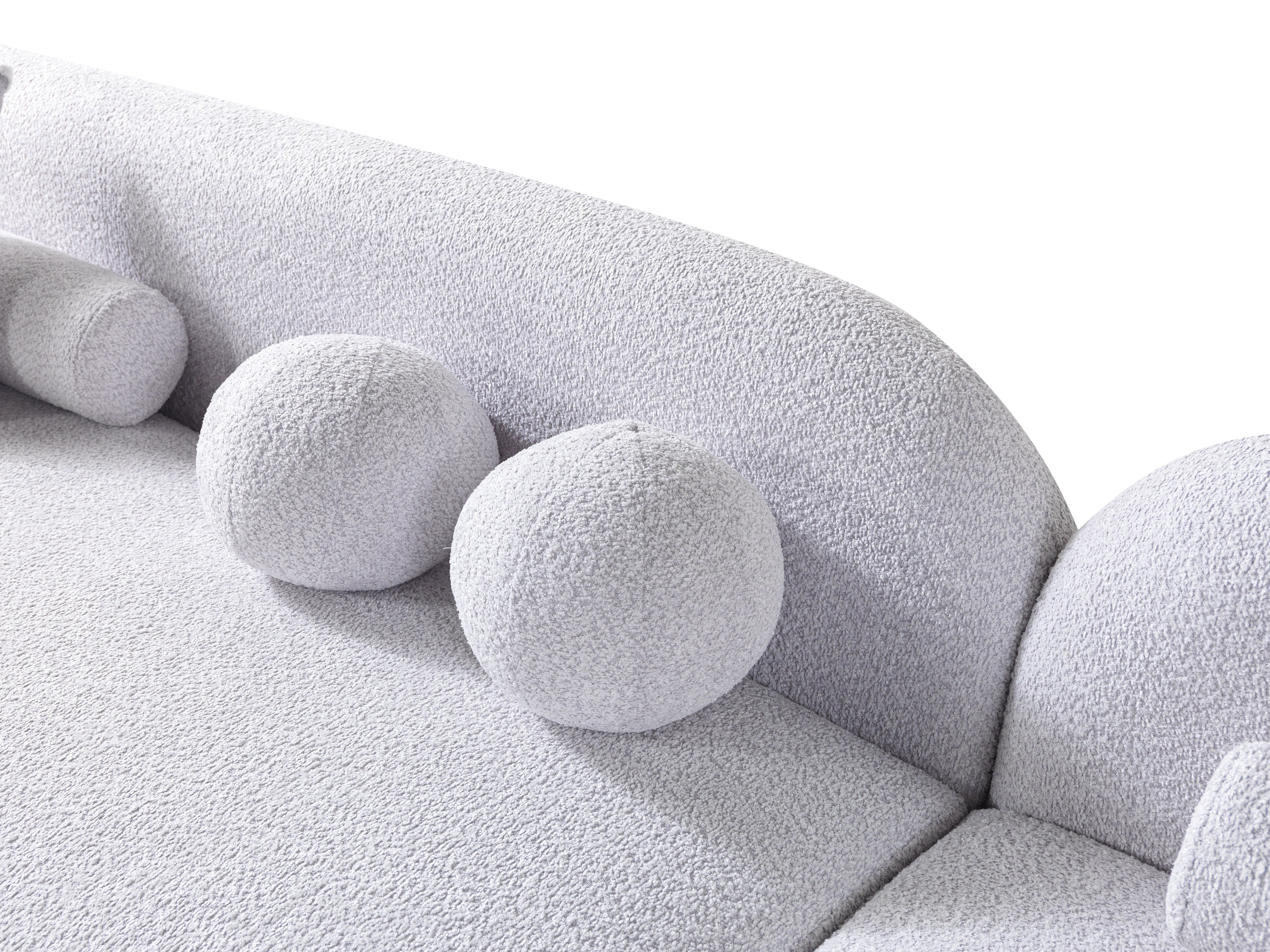 Liva Gray Boucle RAF Sectional, view 10