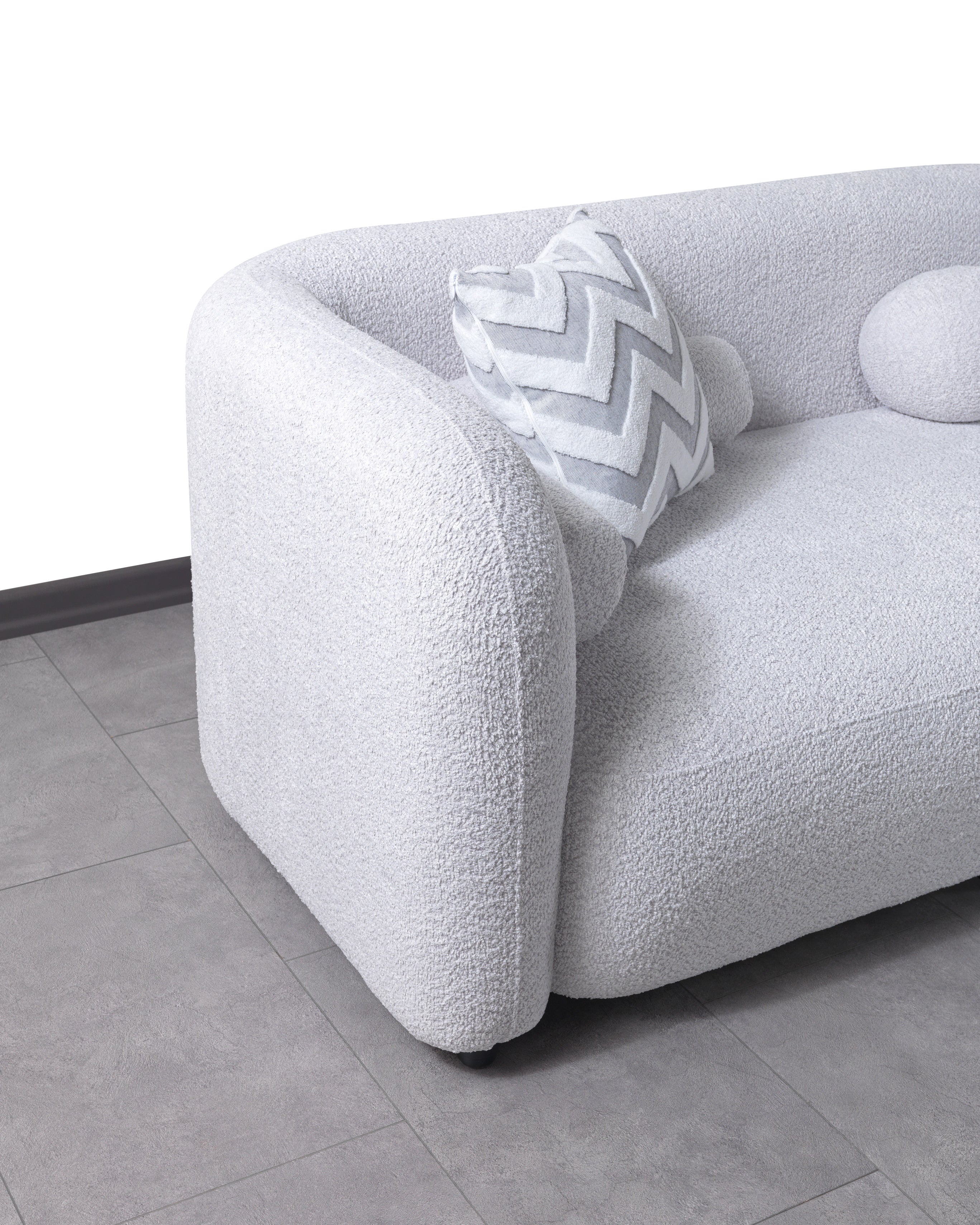 Liva Gray Boucle RAF Sectional, view 7