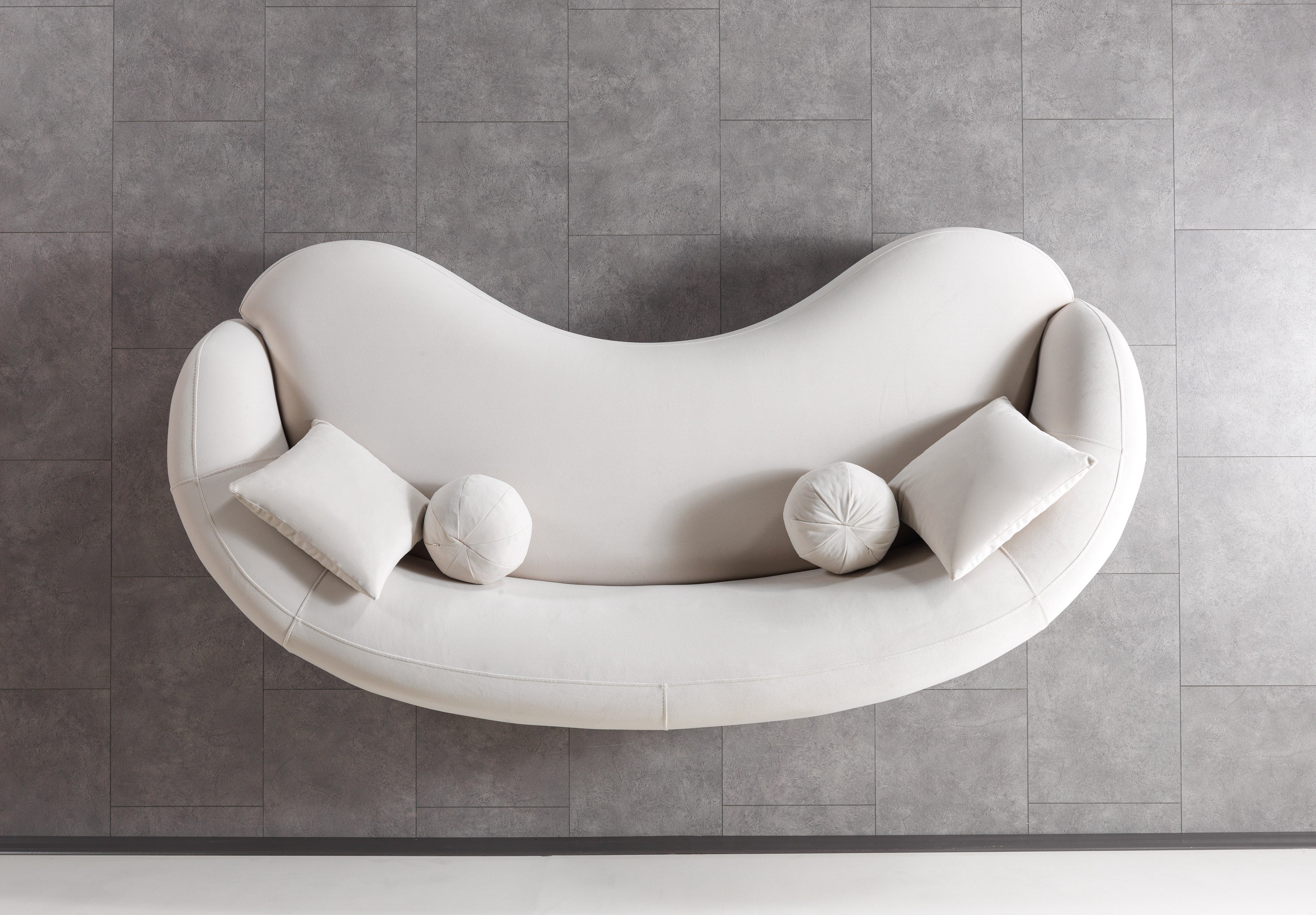 Bonita Ivory Velvet Sofa, view 6