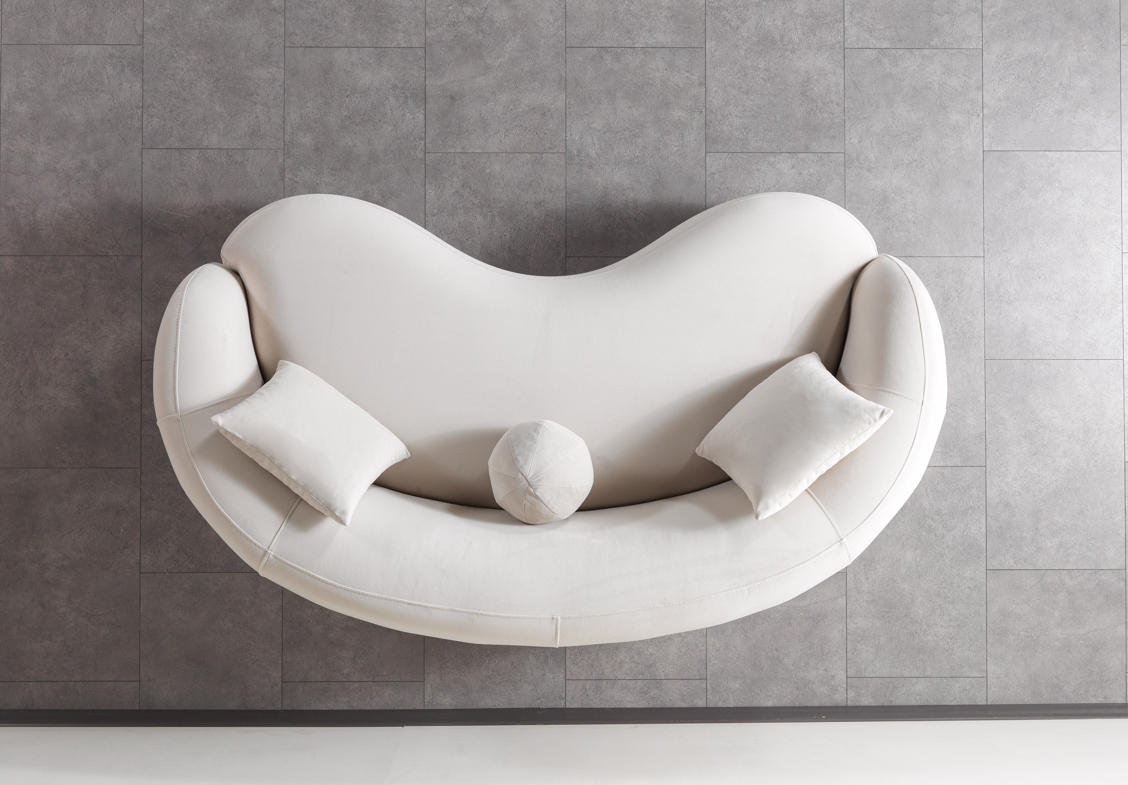 Bonita Ivory Velvet Loveseat, view 3